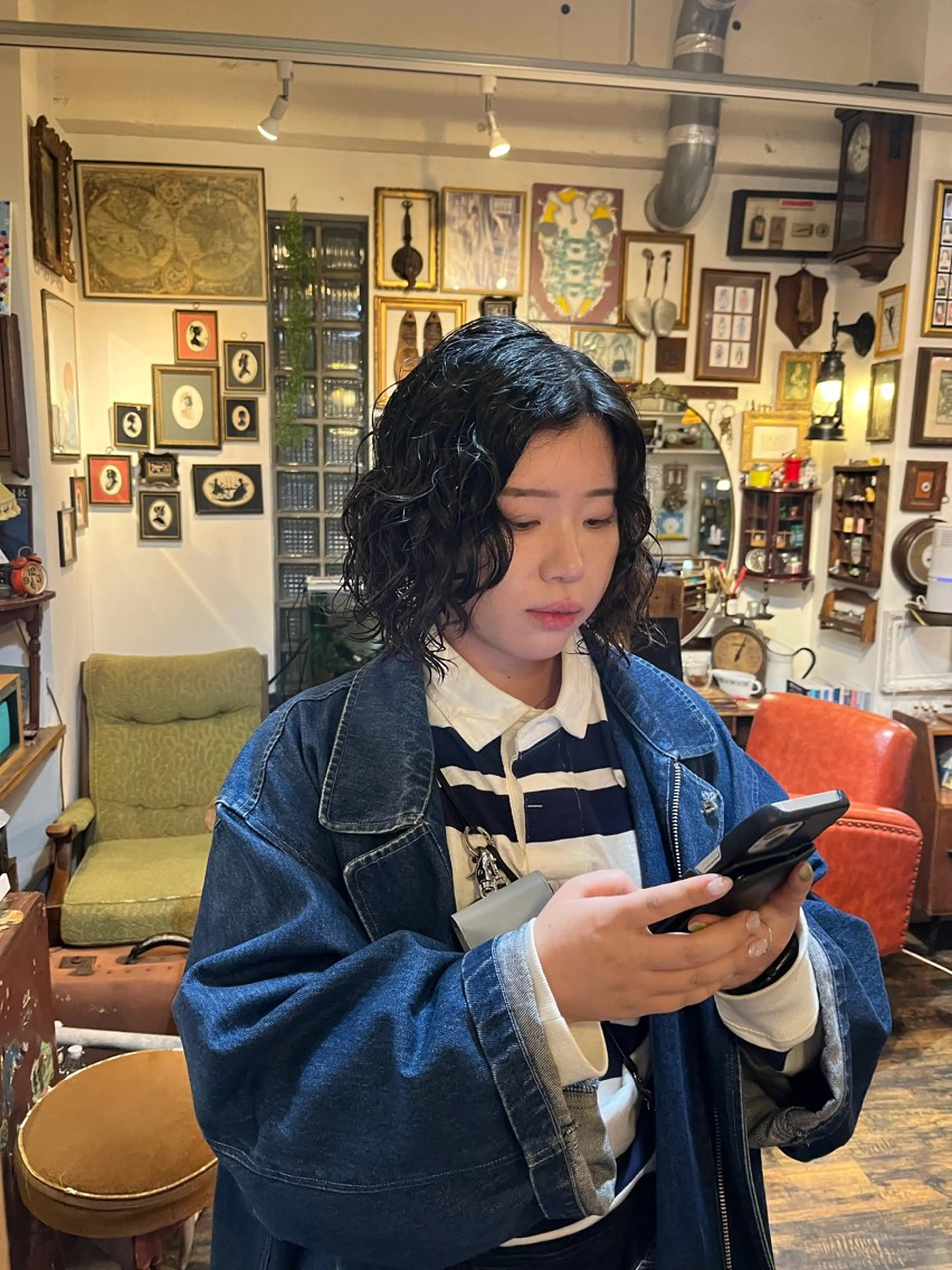 ショート カラー ボブ カット パーマ ヘッドスパ 朝が楽なパーマ 🌱ショート/緒方椋のヘアスタイル