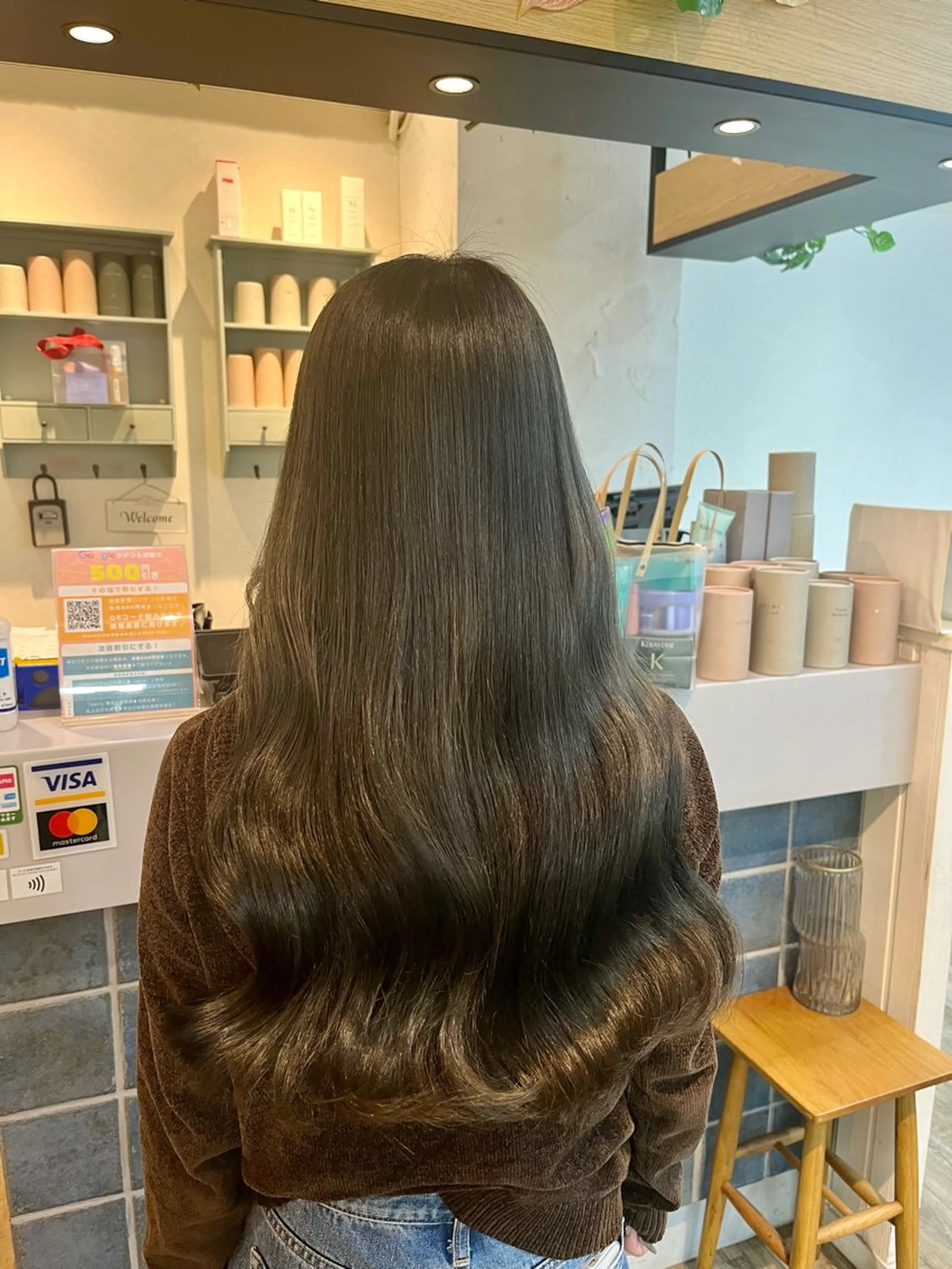 ロング カラー グレージュ ヘアカラー トリートメント なつな/ 透明感カラーのヘアスタイル