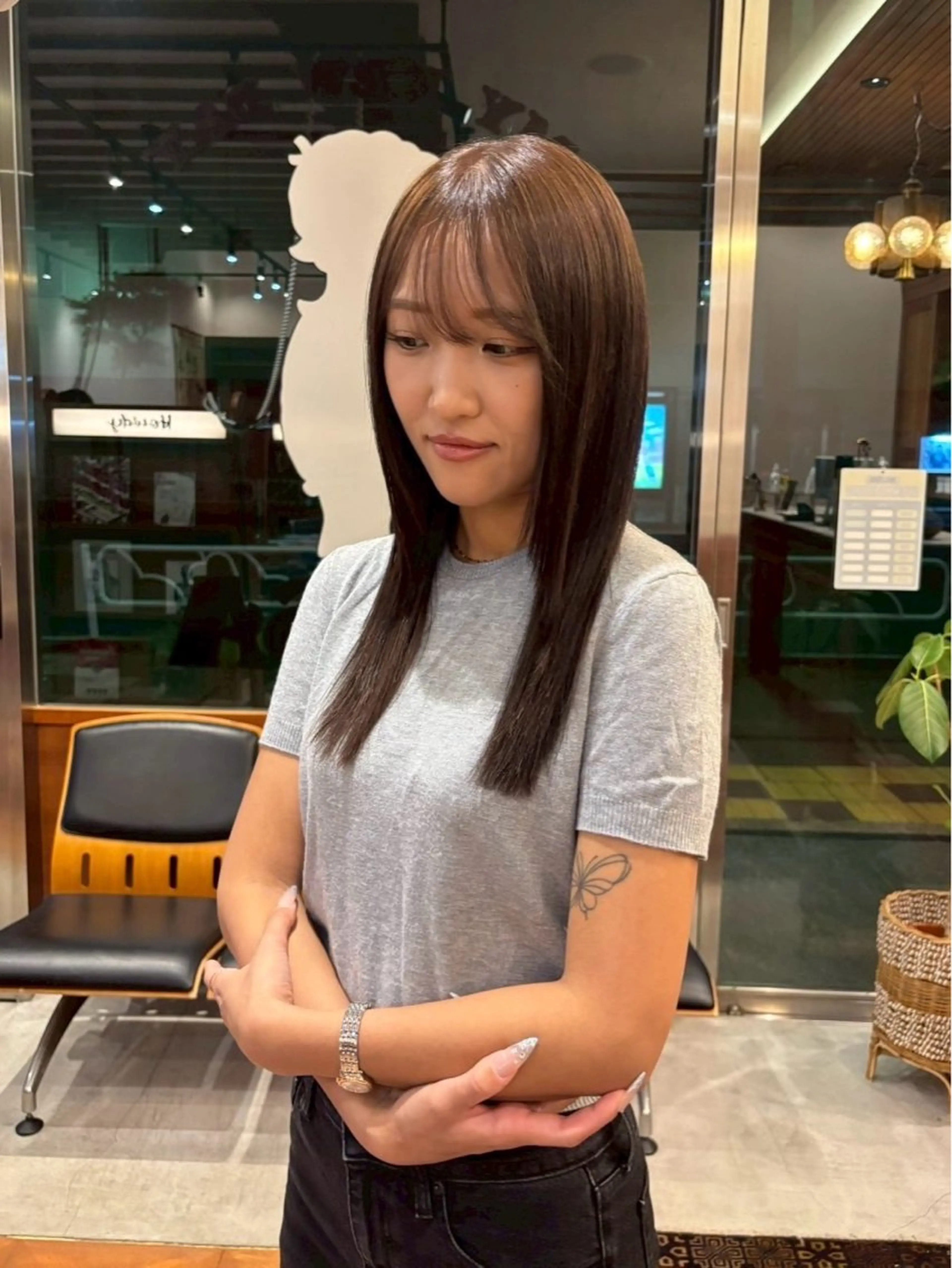 ロング カラー ヘアカラー トリートメント SASAnagano 堀内未梨のヘアスタイル