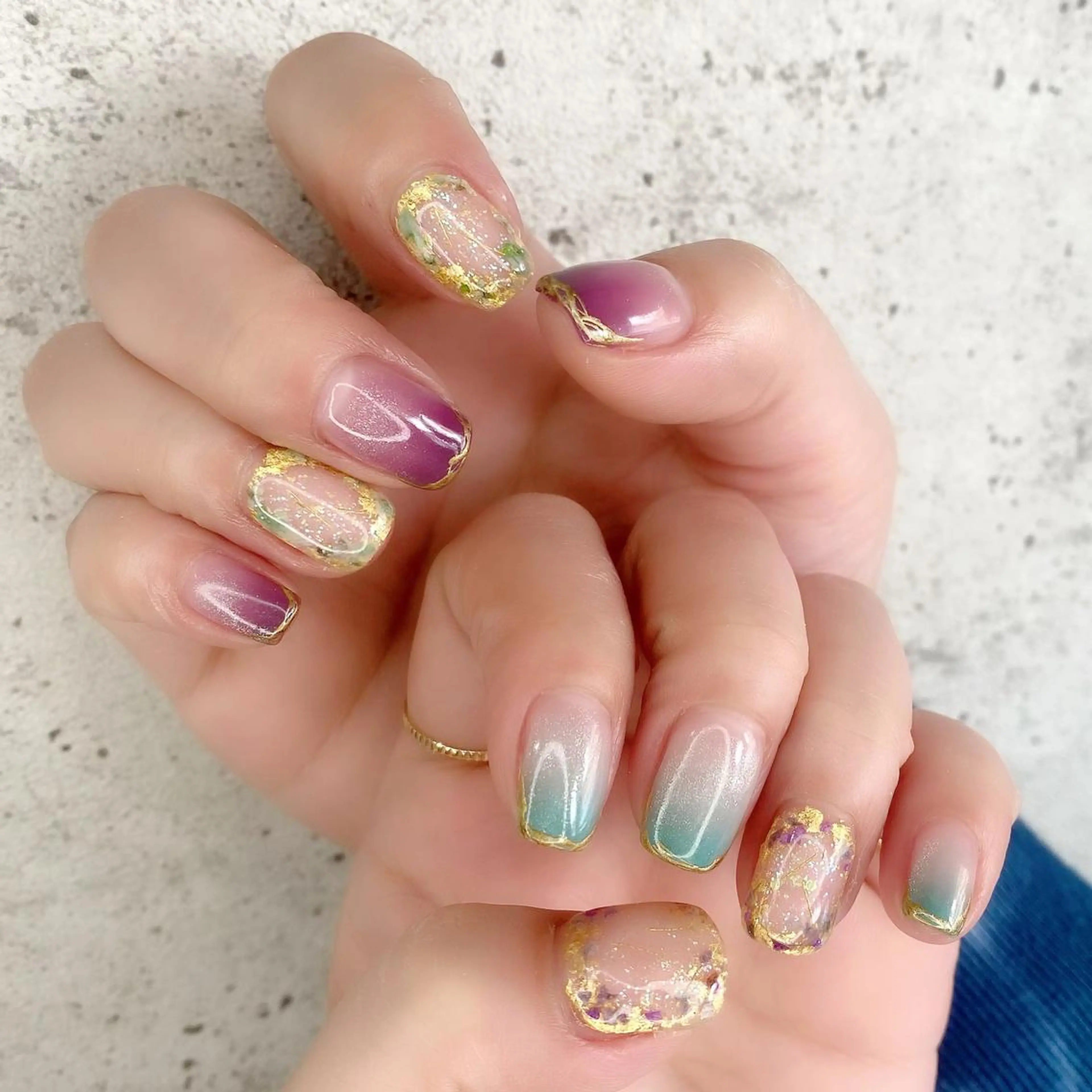 ミディアム カラー パーマ ヘアアレンジ メンズ キッズ ネイル マツエク・マツパ ハンドネイル Salon Ｋのネイルデザイン