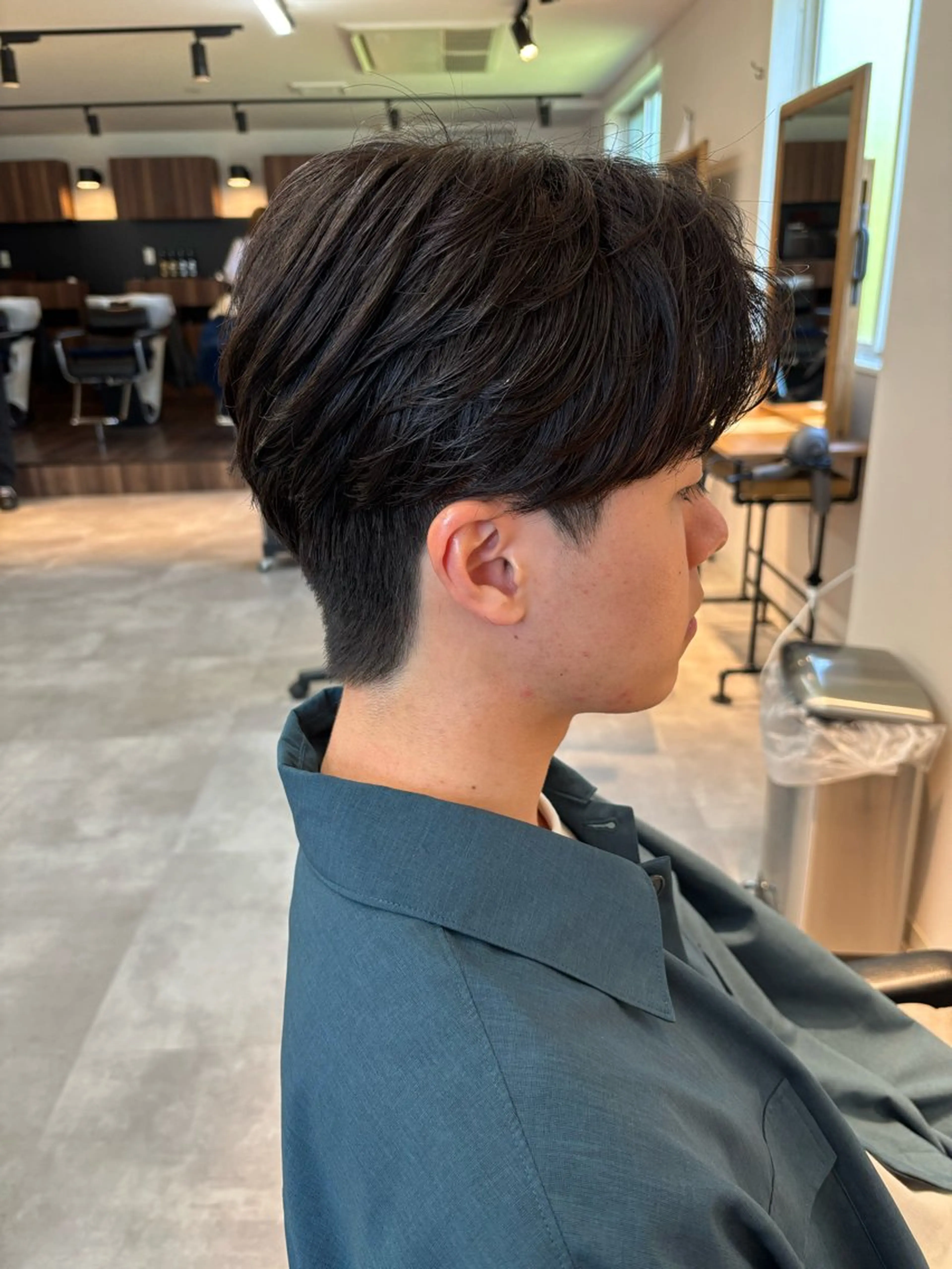 メンズ センターパート カット 保立/フェザーパーマ /メンズカット千葉のヘアスタイル