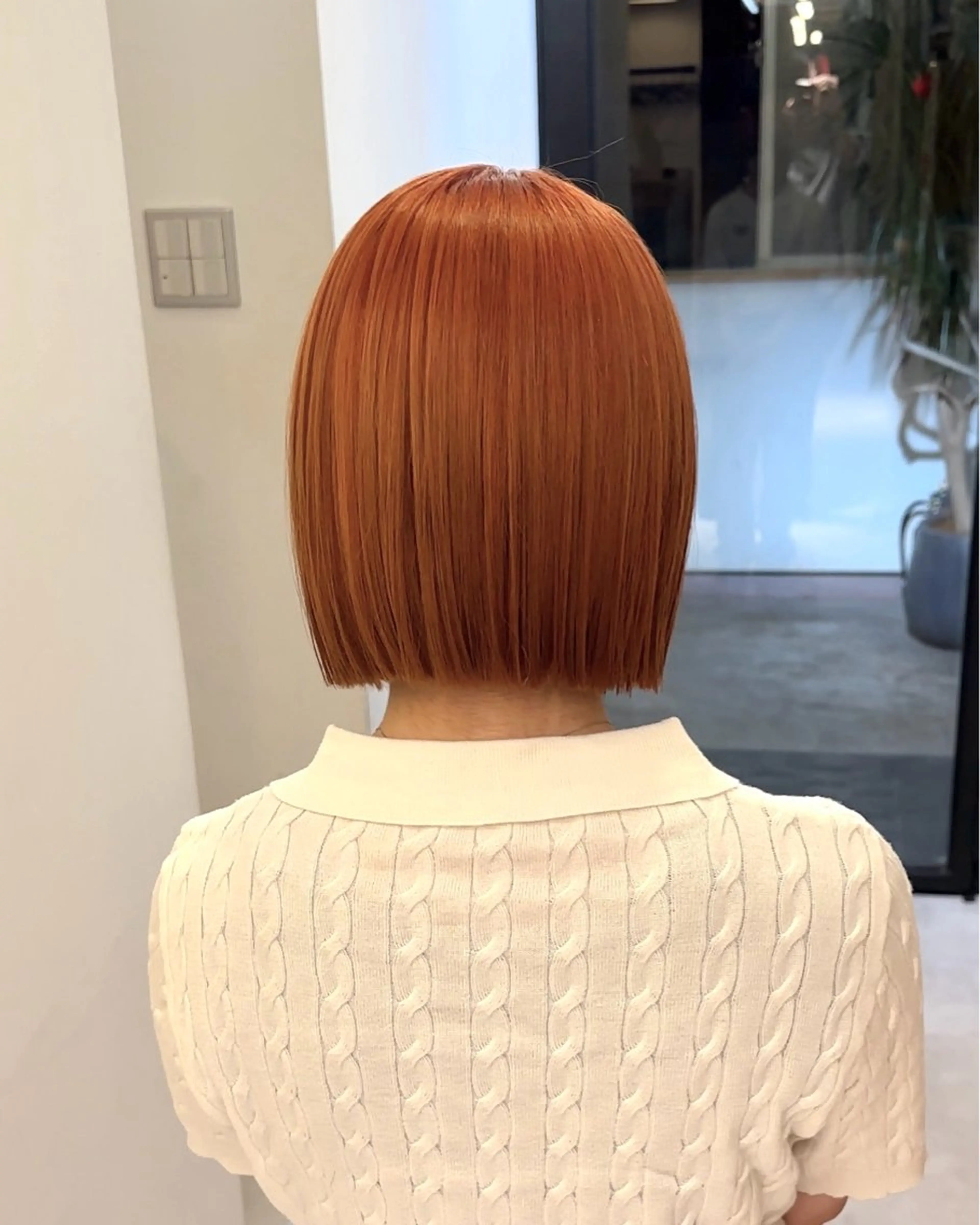 ショート カラー オレンジ ボブ リンダ所属・ボブ/ブリーチ /すずきのヘアスタイル