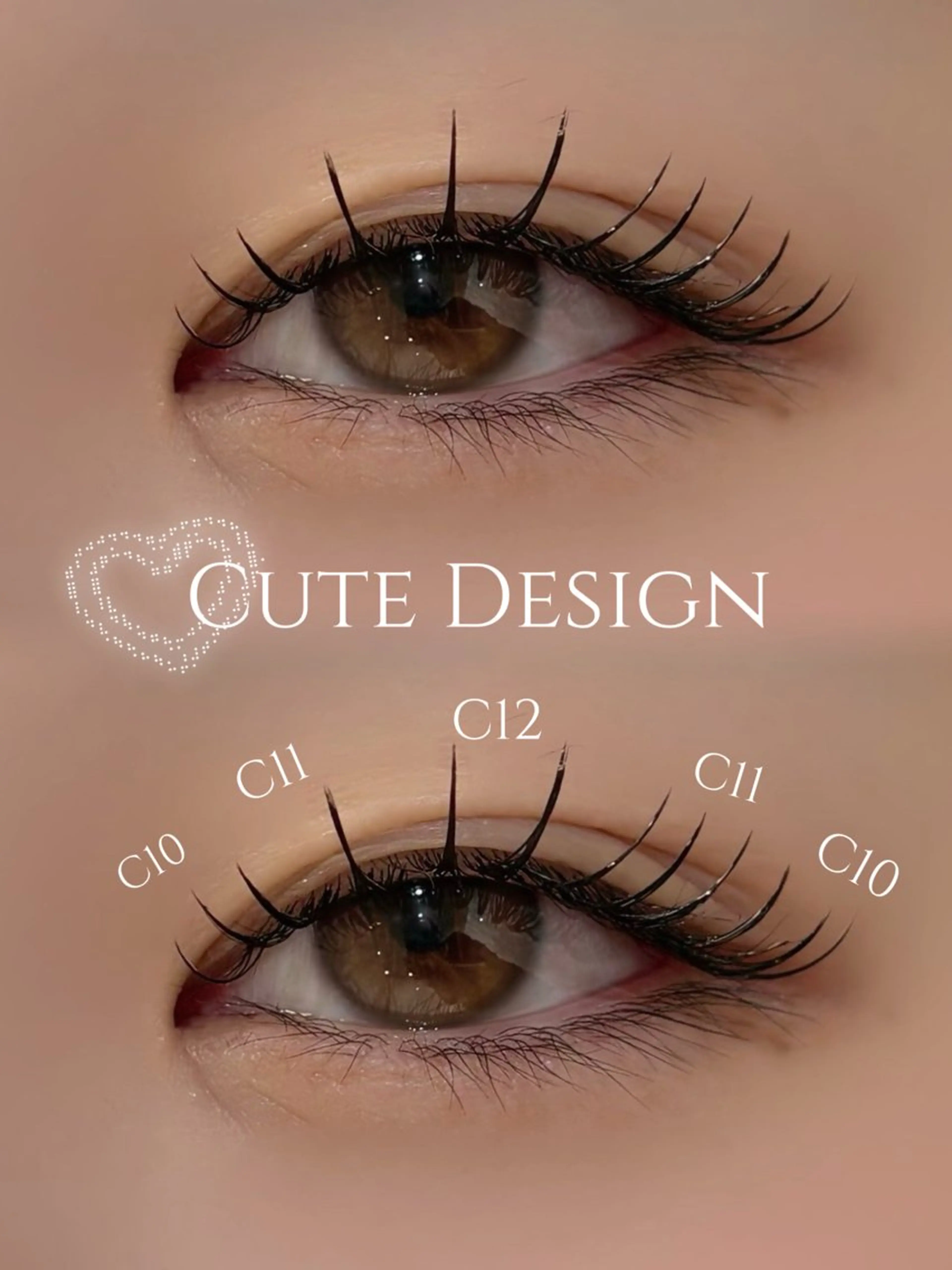 マツエク・マツパ キュート 水川 萌香のマツエク・マツパデザイン