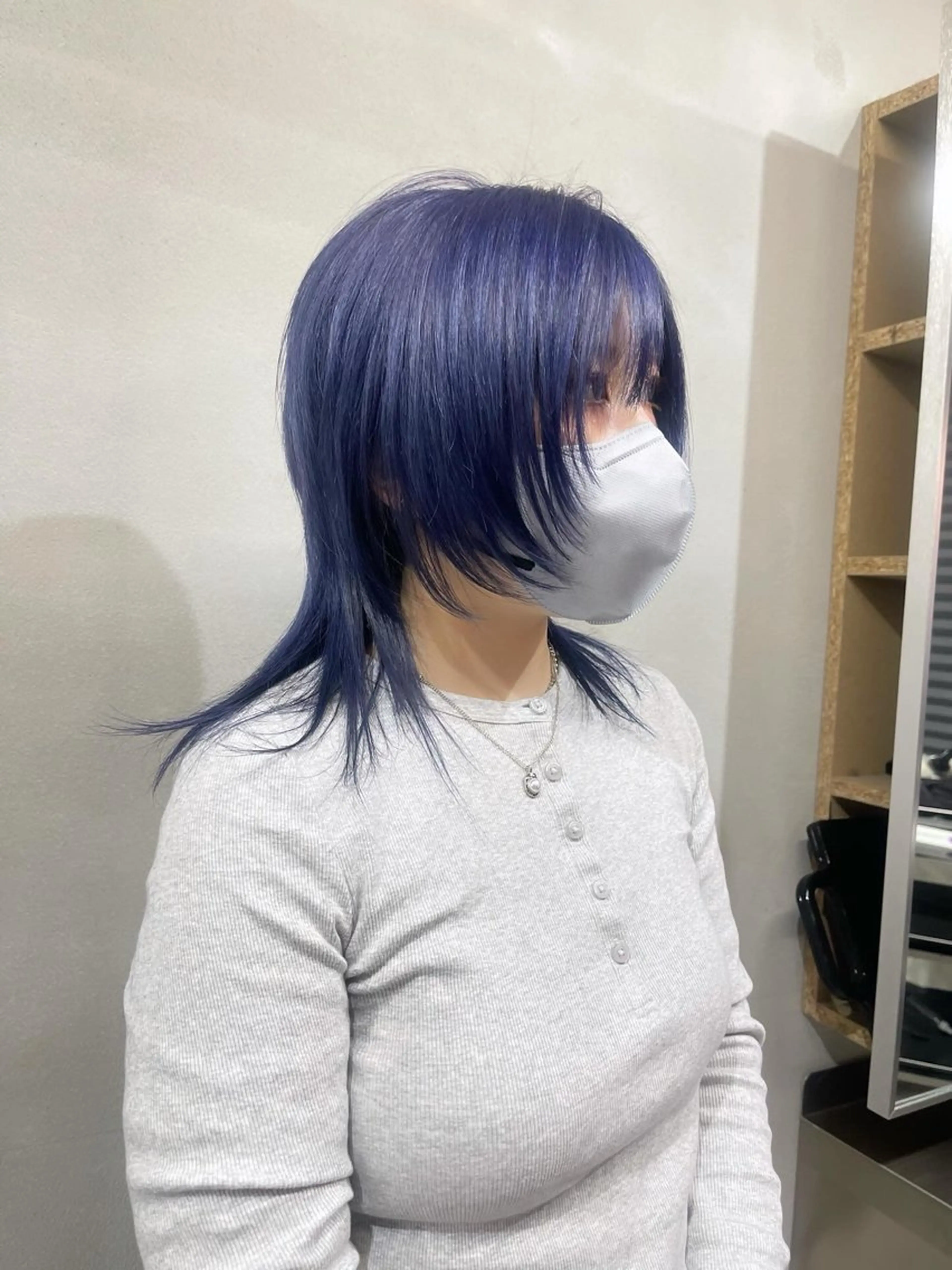 ミディアム カット ヘアカラー 柏 ウルフ/レイヤー 田中佐和🐺のヘアスタイル