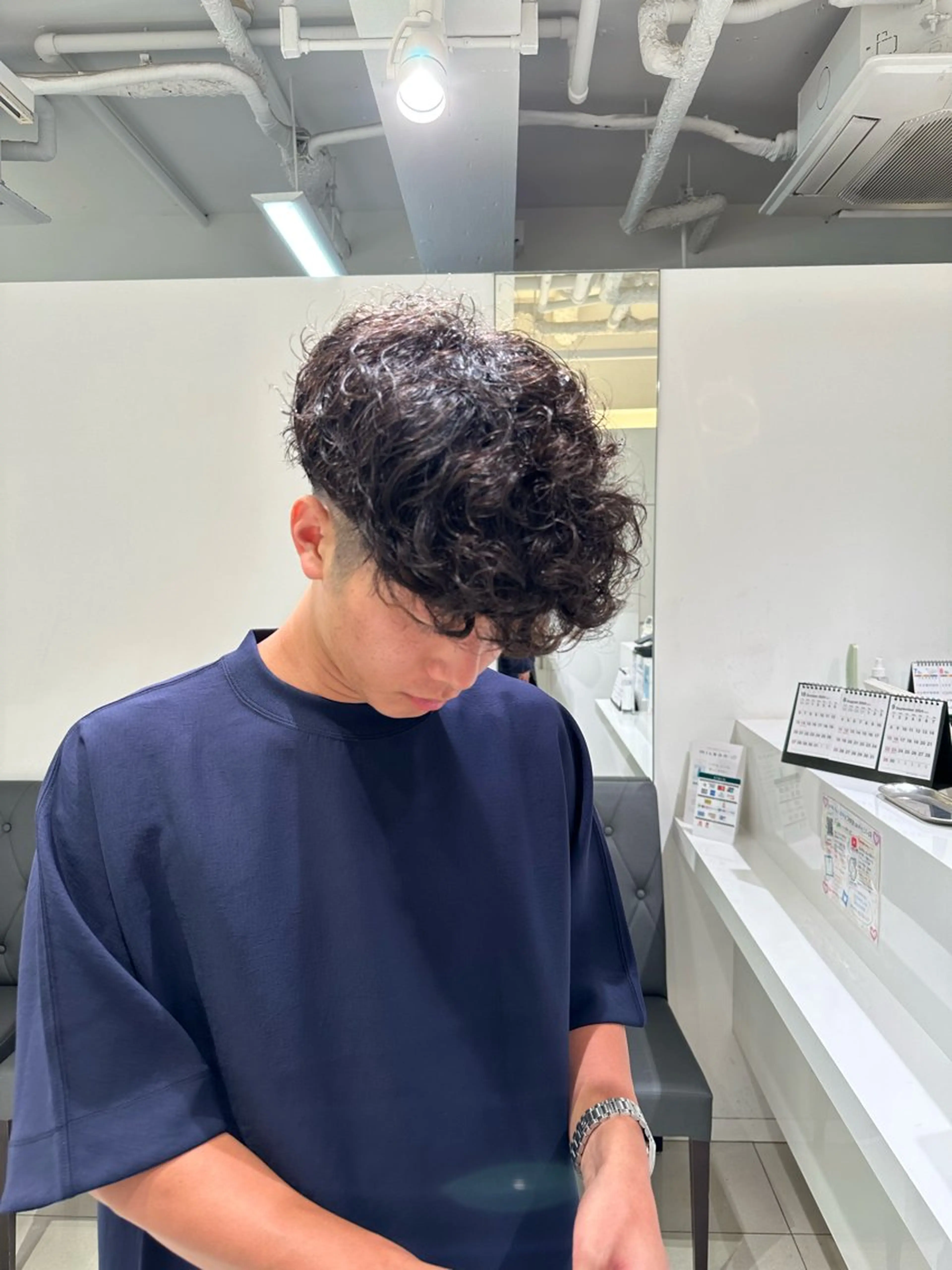 ショート パーマ メンズ スペインカール カット パーマ トリートメント フェザーパーマ職人 🪶ryosukeのヘアスタイル