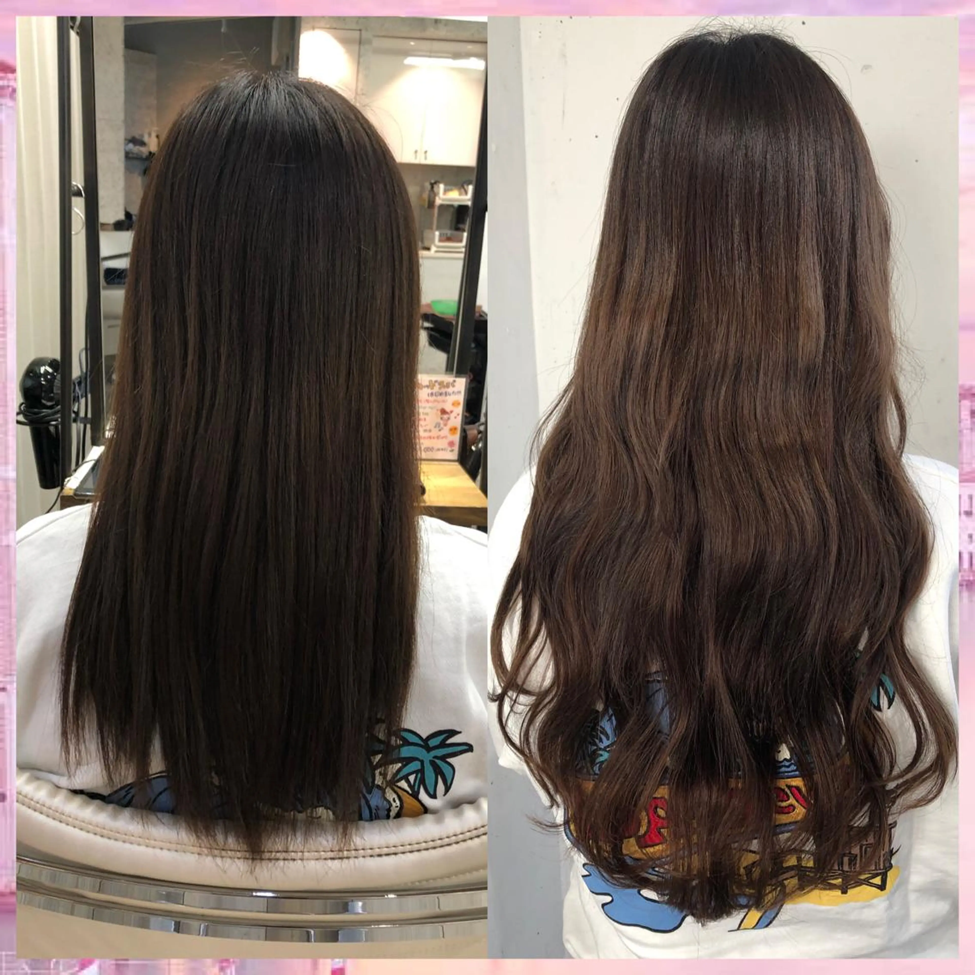 ロング カラー ヘアアレンジ シールエクステ エクステ カット ヘアカラー トリートメント エクステ ヘアセット 八巻 晴香のヘアスタイル