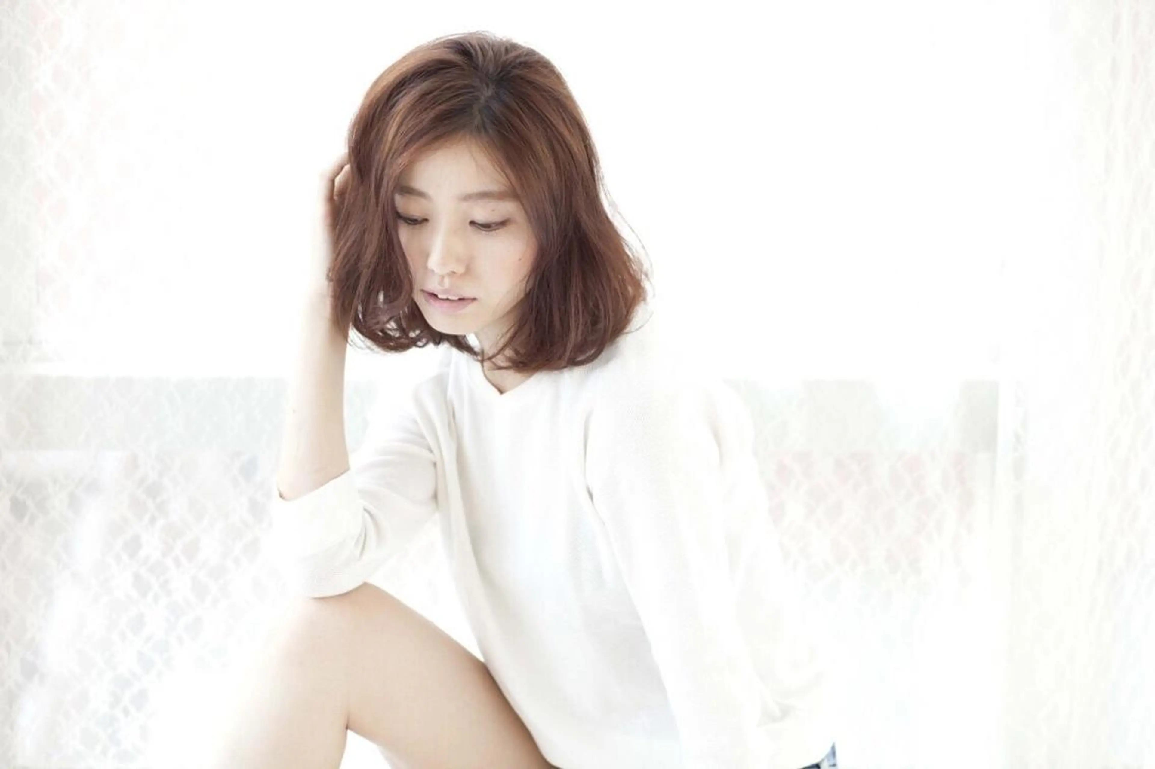 ミディアム 松島 涼花のヘアスタイル
