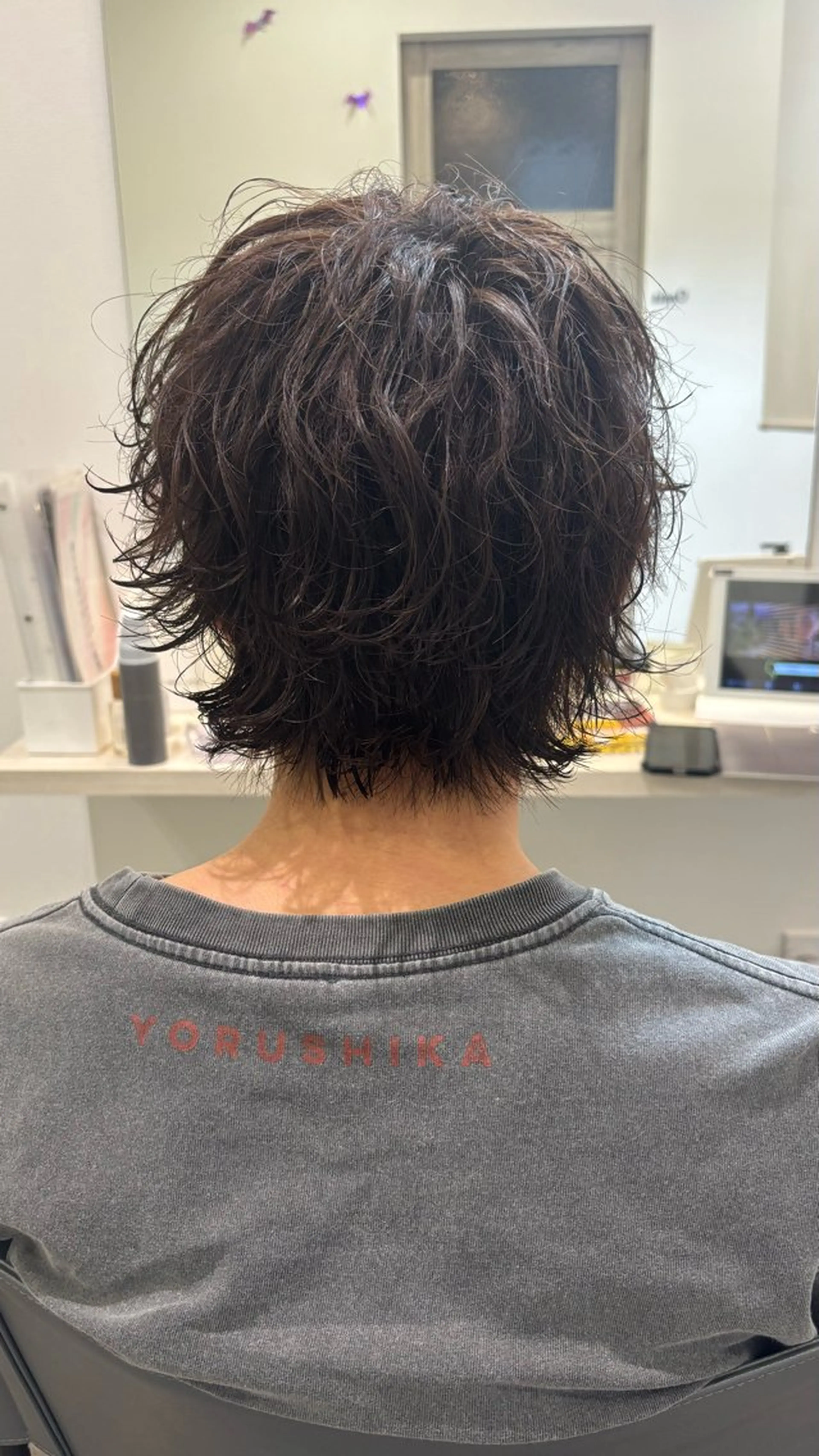 ミディアム パーマ 鼎一真ハイトーン/ パーマ/何でも屋さんのヘアスタイル