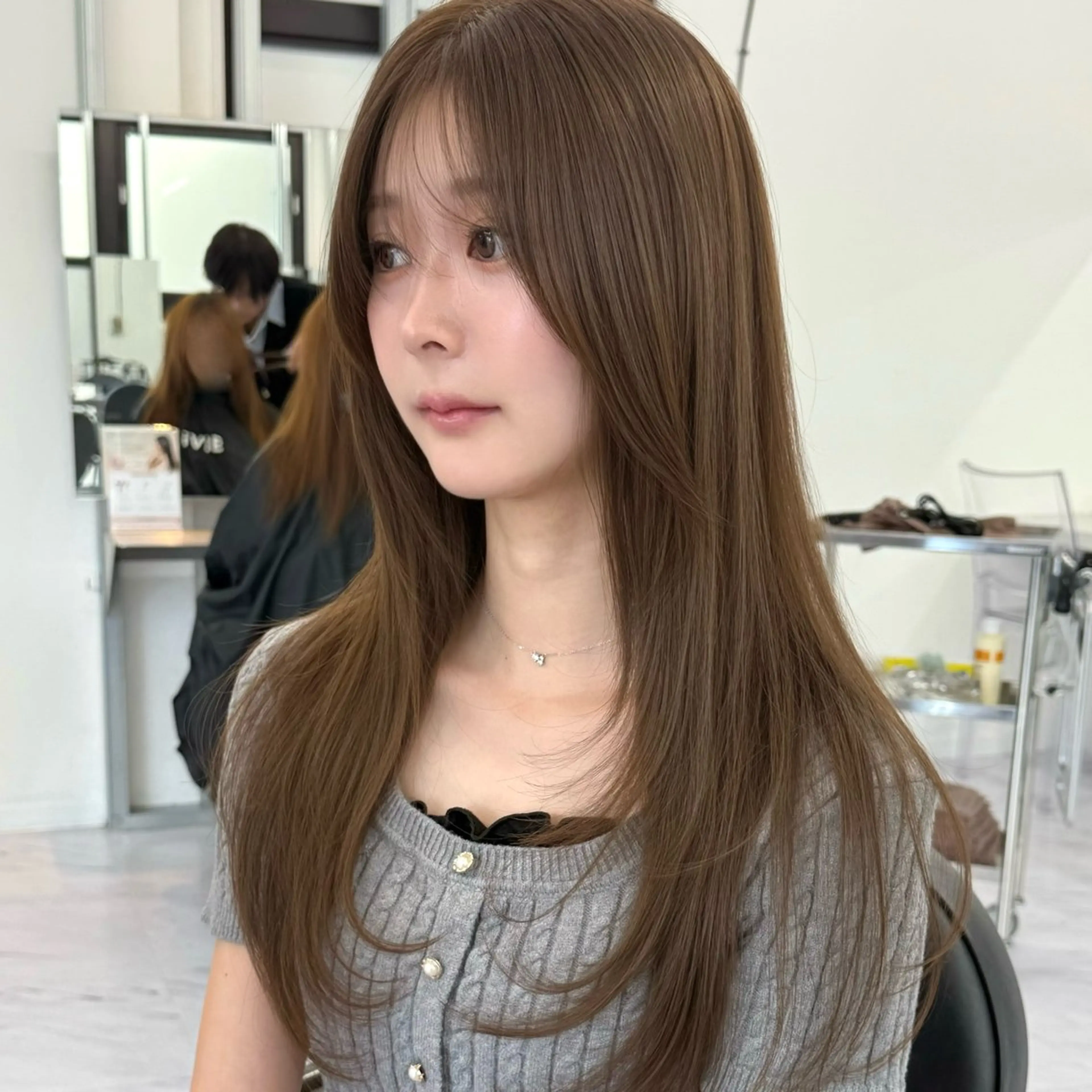 【透明感爆誕🤍🪽】カット✂︎+ブリーチなしダブルカラー♡の写真