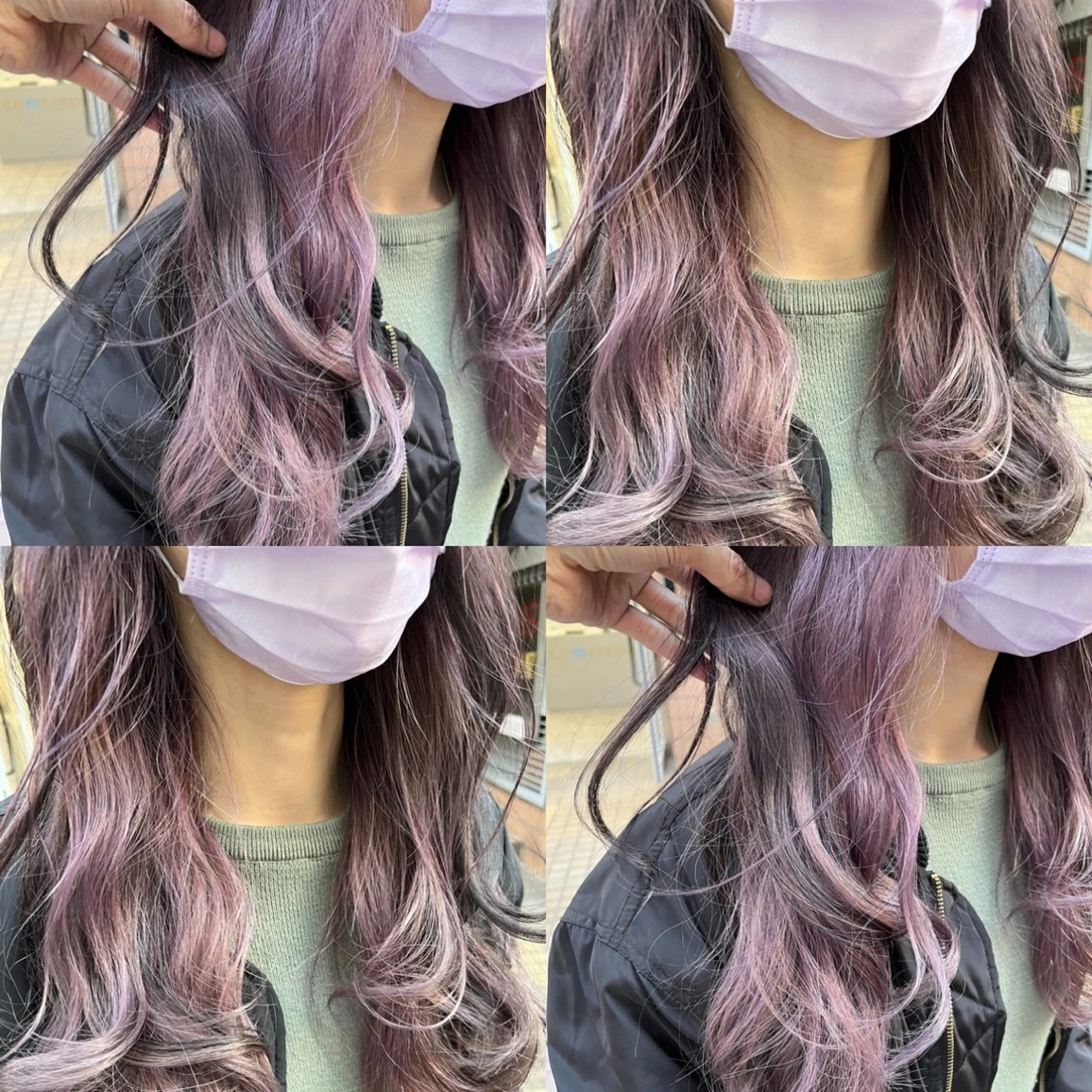 ロング カラー ブリーチ イヤリングカラー インナーカラー ラベンダーカラー ユニコーンカラー カット ヘアカラー トリートメント 原宿サロン代表 デザインカラー伊藤卓のヘアスタイル