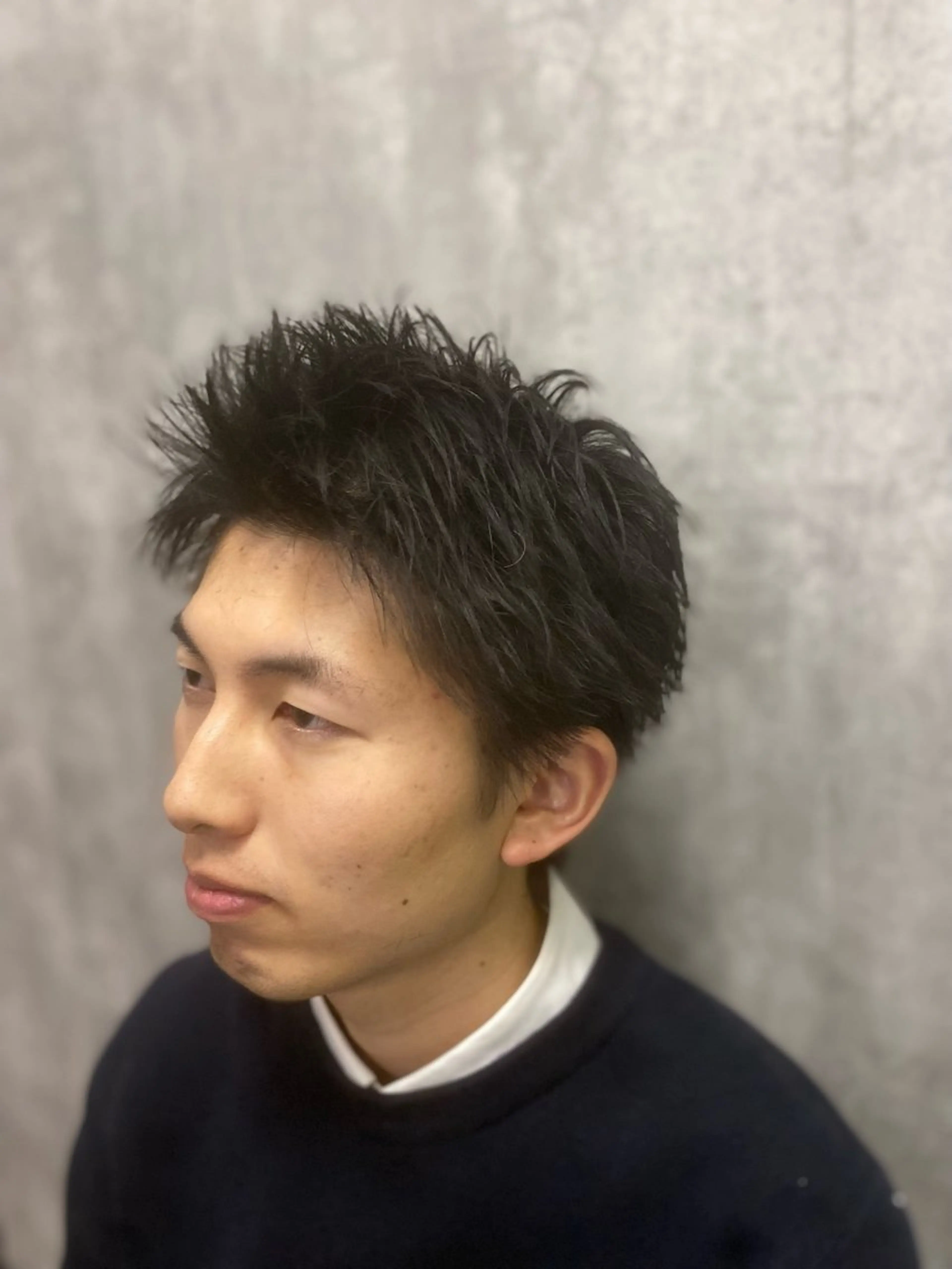 ショート メンズ スパイキーショート ショートヘア ヒロ銀座バーバーショップ東京駅丸の内店所属・對馬 虎太郎のヘアスタイル