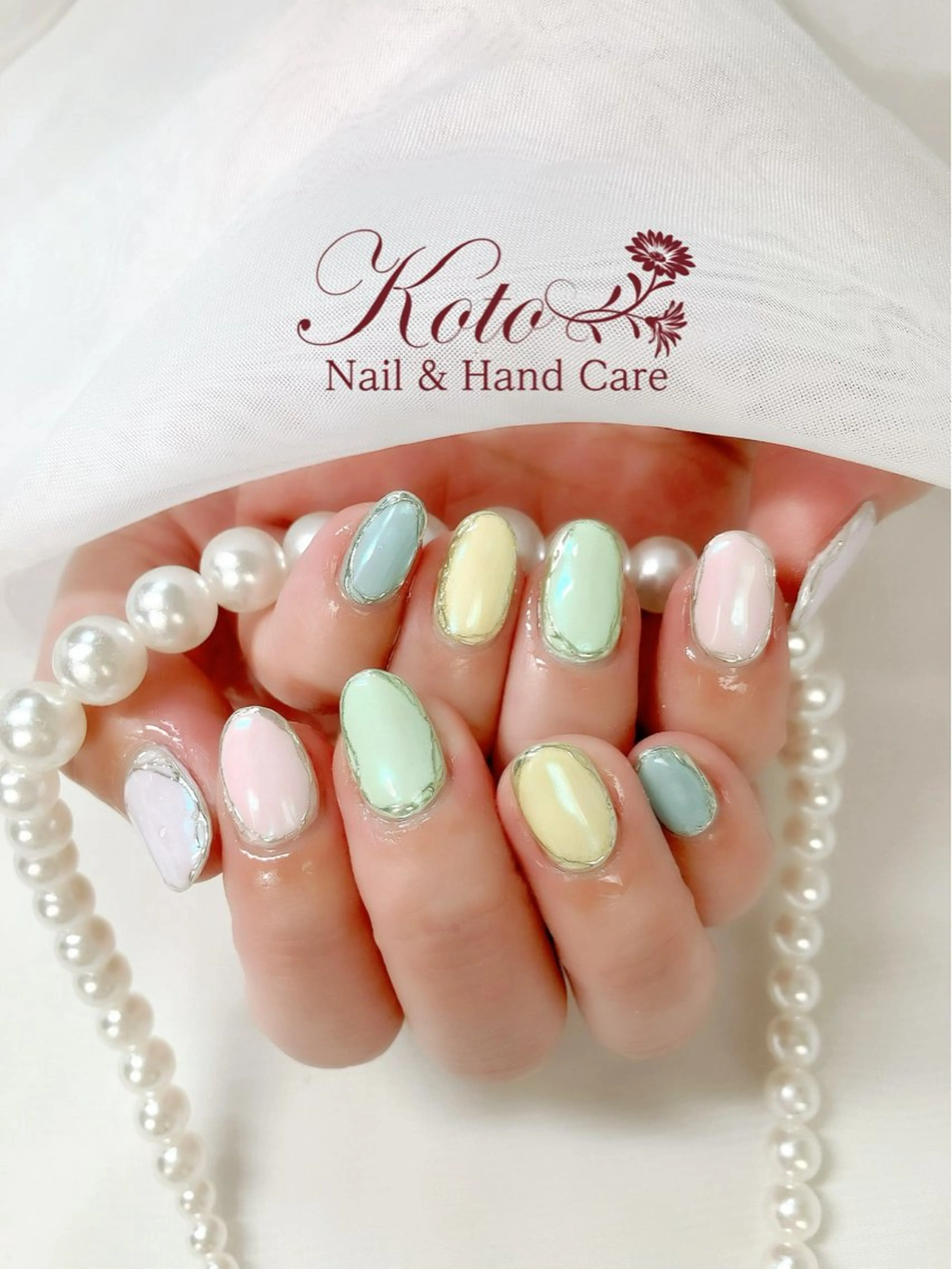 ネイル 長さ出し ジェルネイル 持ち込み ニュアンスネイル 赤色 Nail Salon KOTOのネイルデザイン