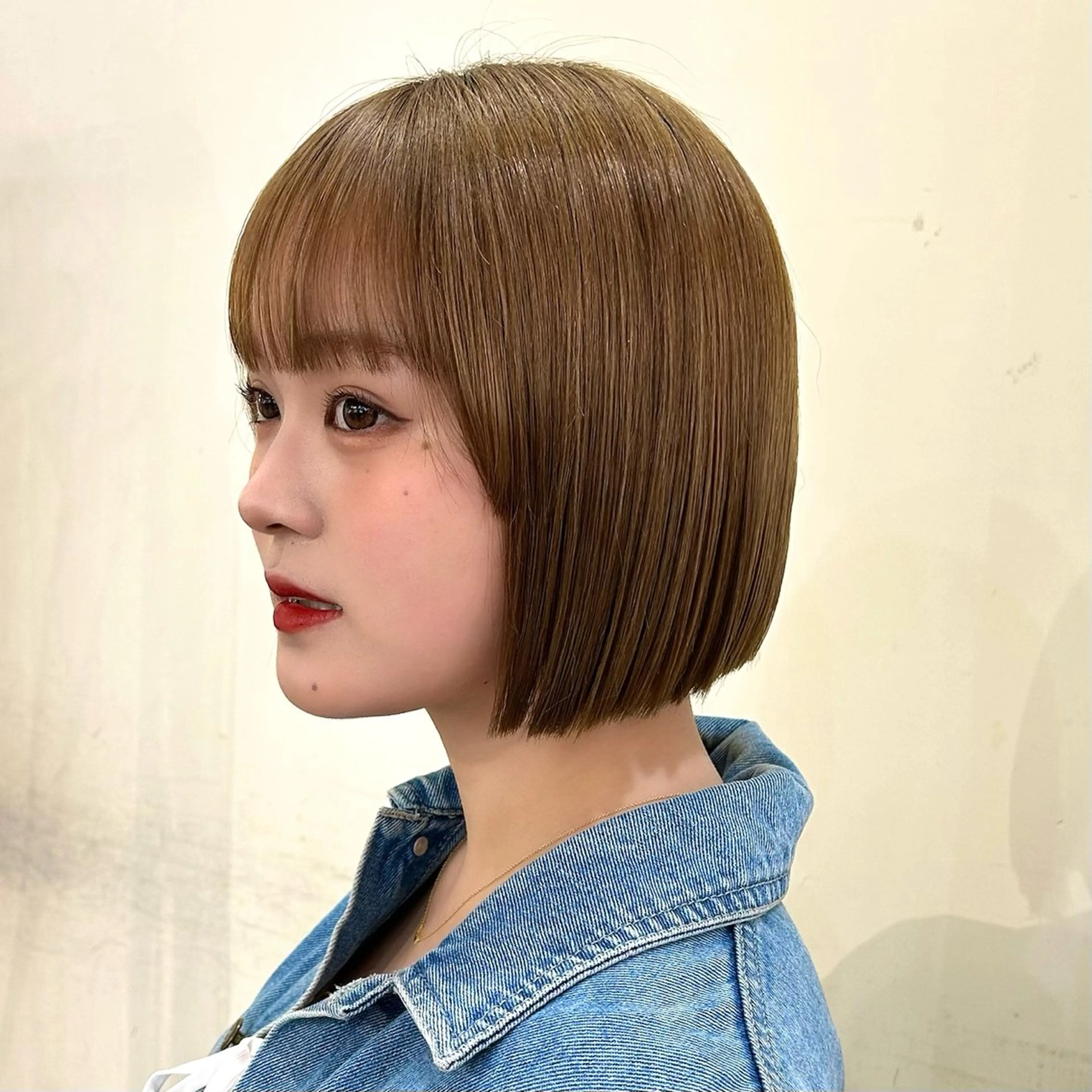 ショート ボブ カット ヘアカラー トリートメント ベージュ/透明感/ レイヤー/あやか💕のヘアスタイル