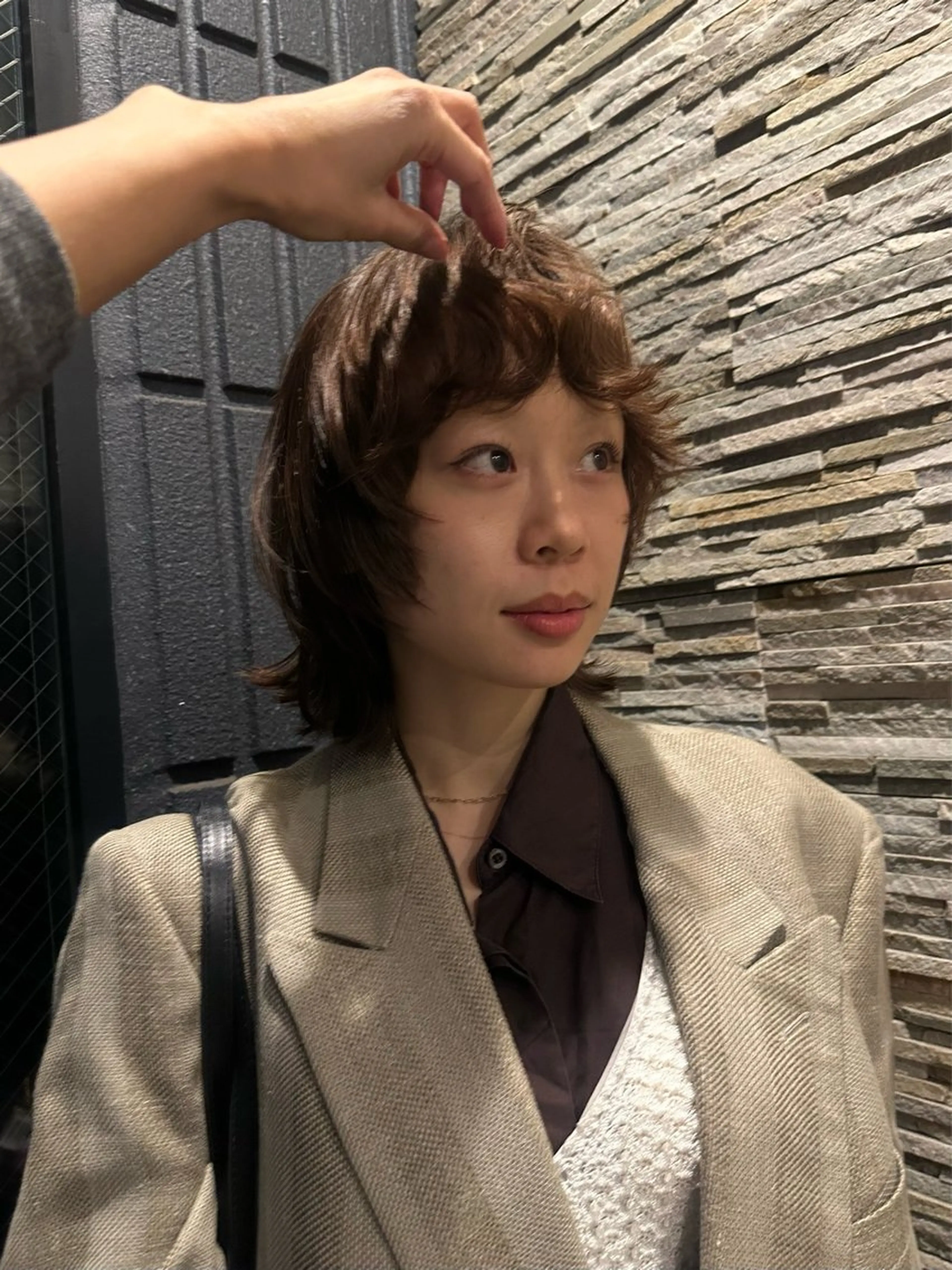 ショート パーマ 羽柴 優杏のヘアスタイル