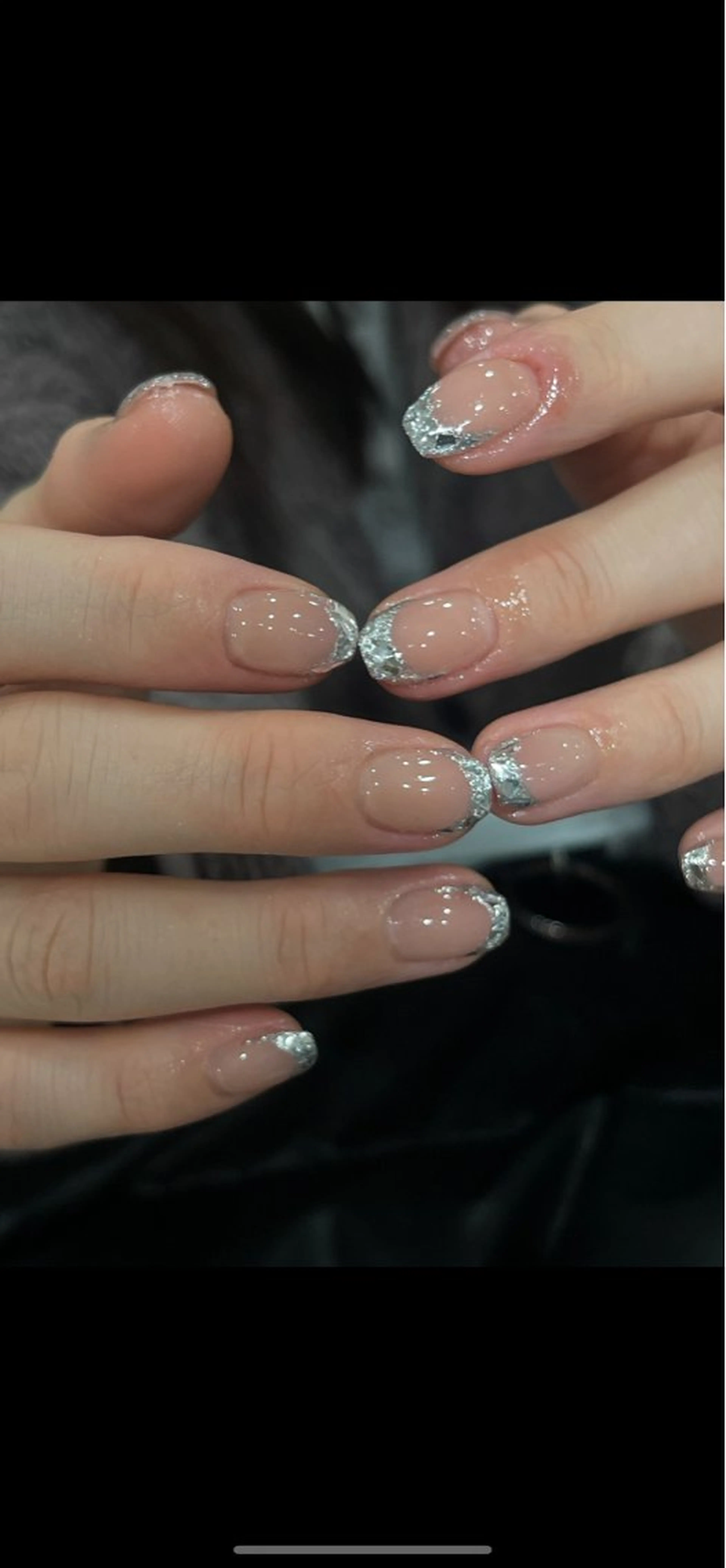 ネイル チークネイル フレンチネイル ラメ(グリッター) マグネットネイル ニュアンスネイル Rin Rinのネイルデザイン