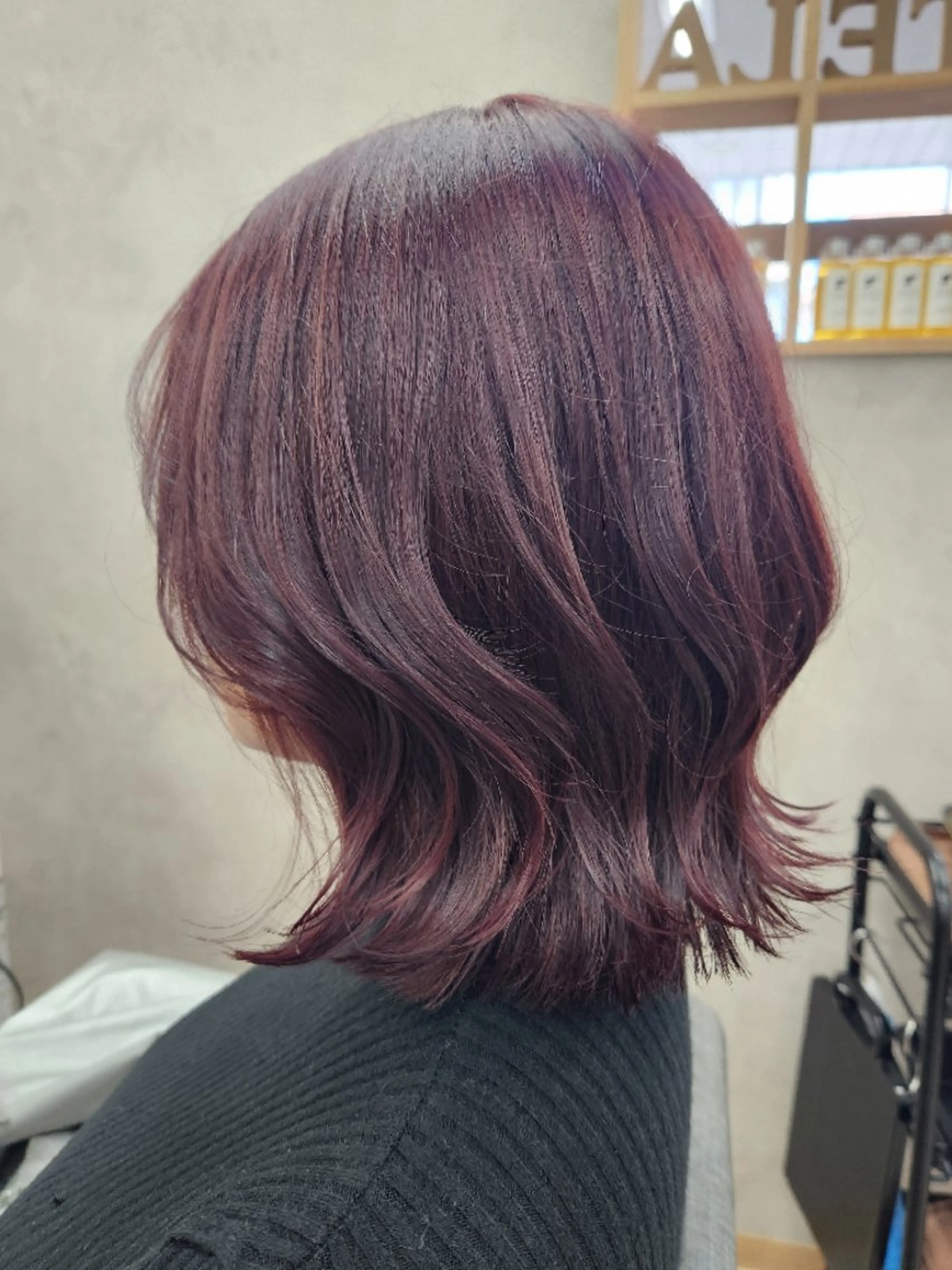 ミディアム カラー ピンクカラー ✂ AYAのヘアスタイル
