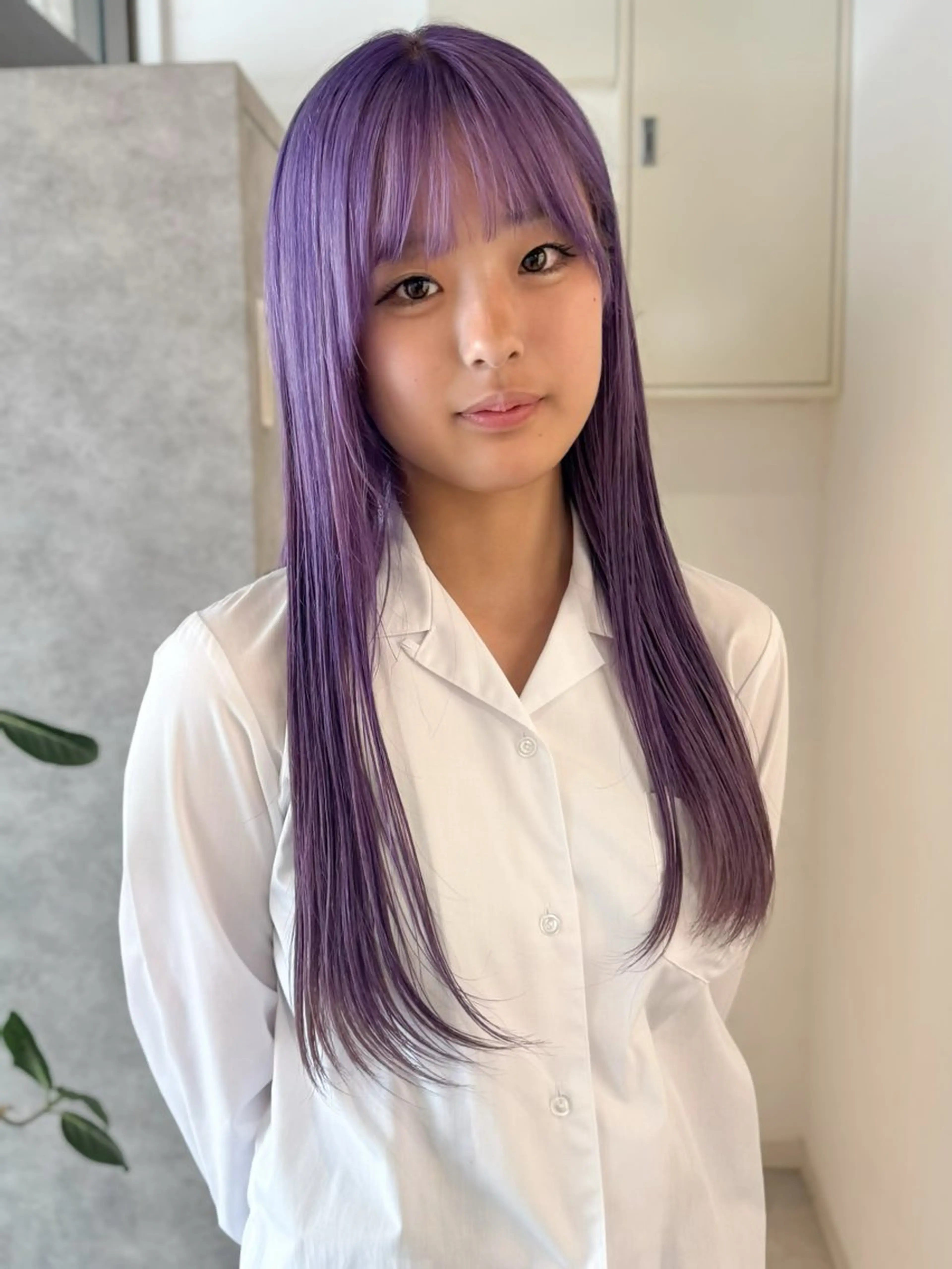 ロング 垢抜け/レイヤー/ ハイトーン/アスナのヘアスタイル