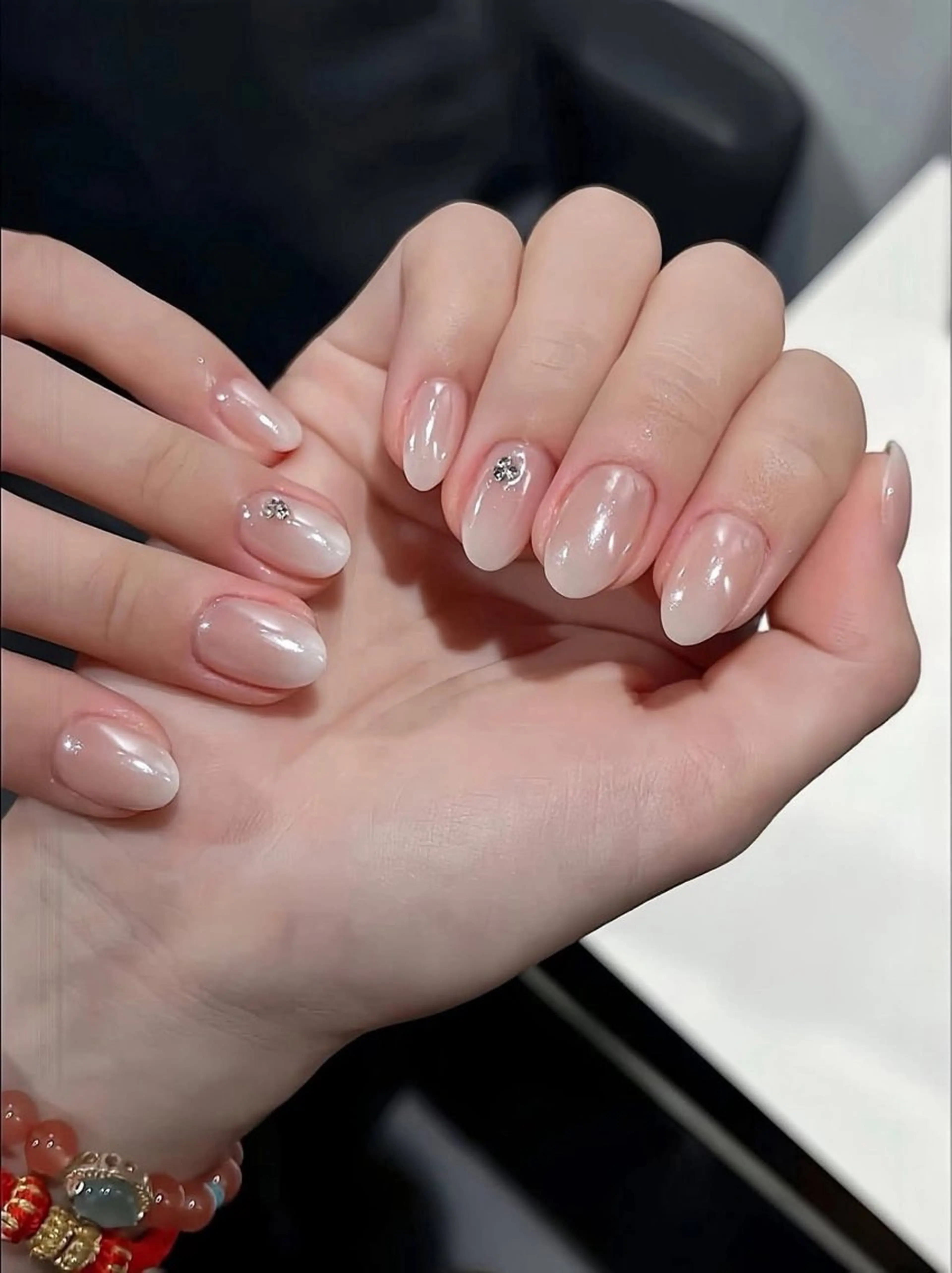 ネイル アートネイル オーロラネイル ブルー チークネイル フットネイル ハンドネイル NAILS168 新大久保店のネイルデザイン