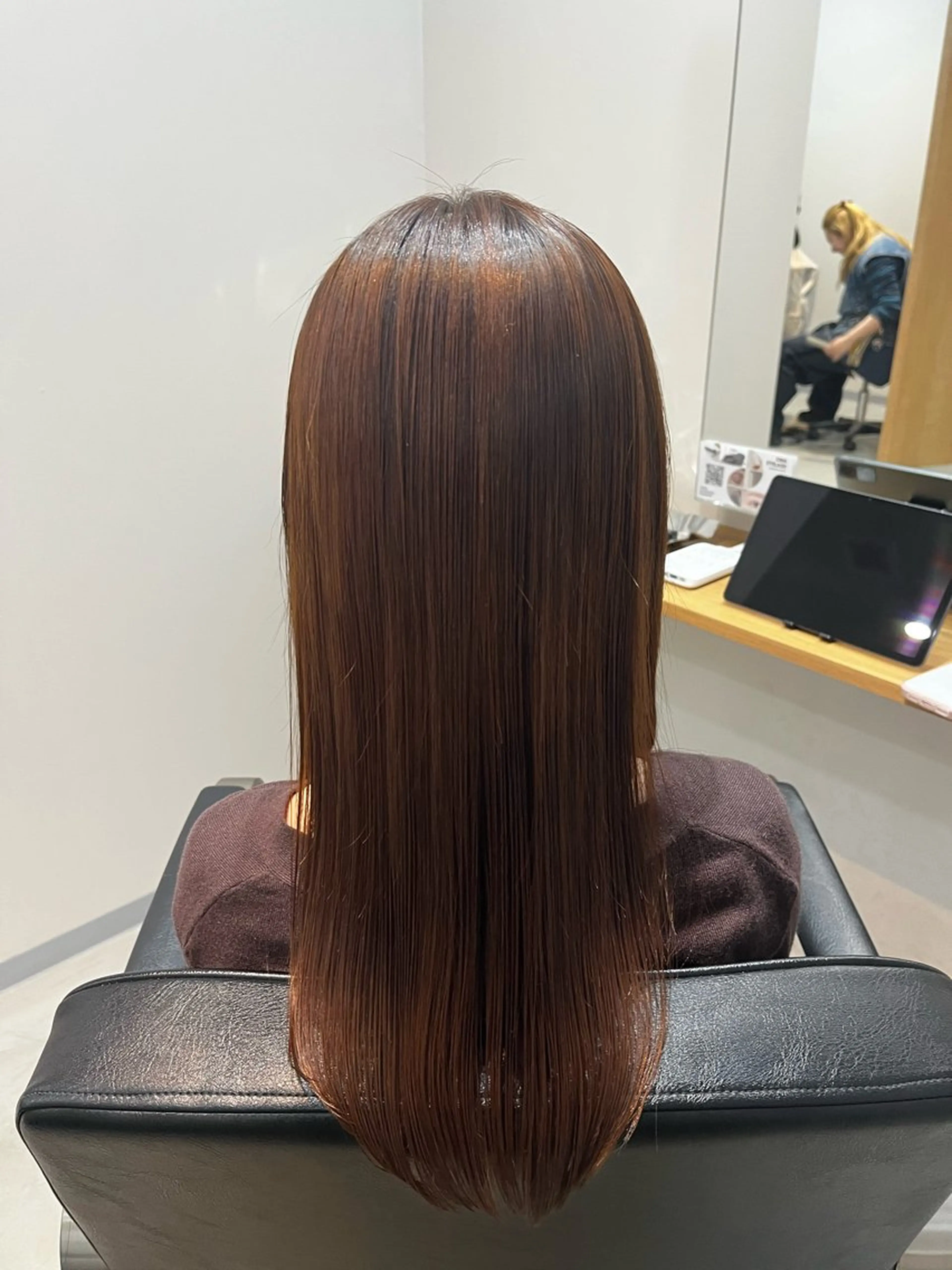 セミロング カット ヘアカラー トリートメント omaフクダ 縮毛矯正/艶髪カラーのヘアスタイル