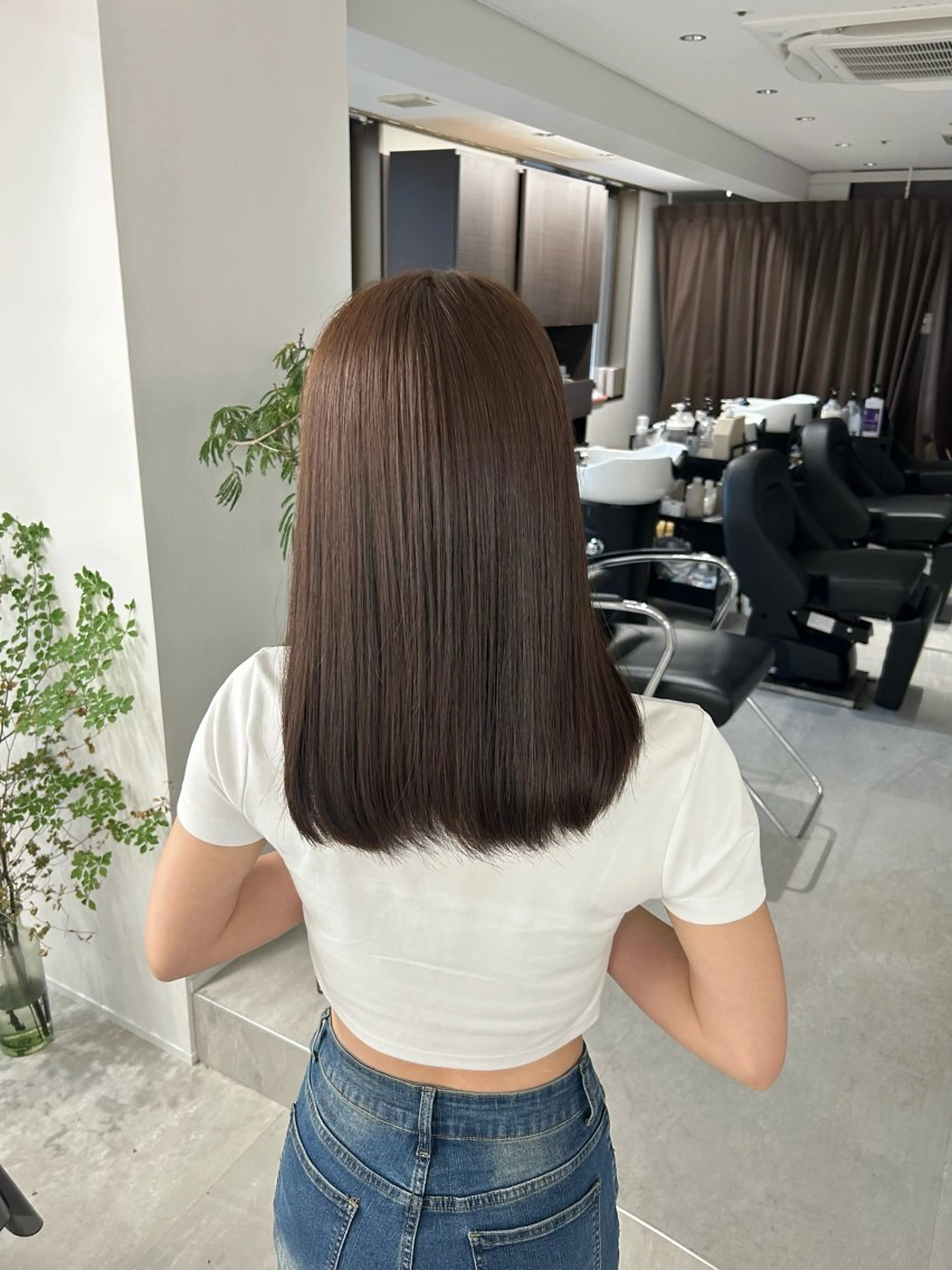 セミロング カラー ヘアカラー トリートメント ♡透明感/艶カラー /haruka♡のヘアスタイル