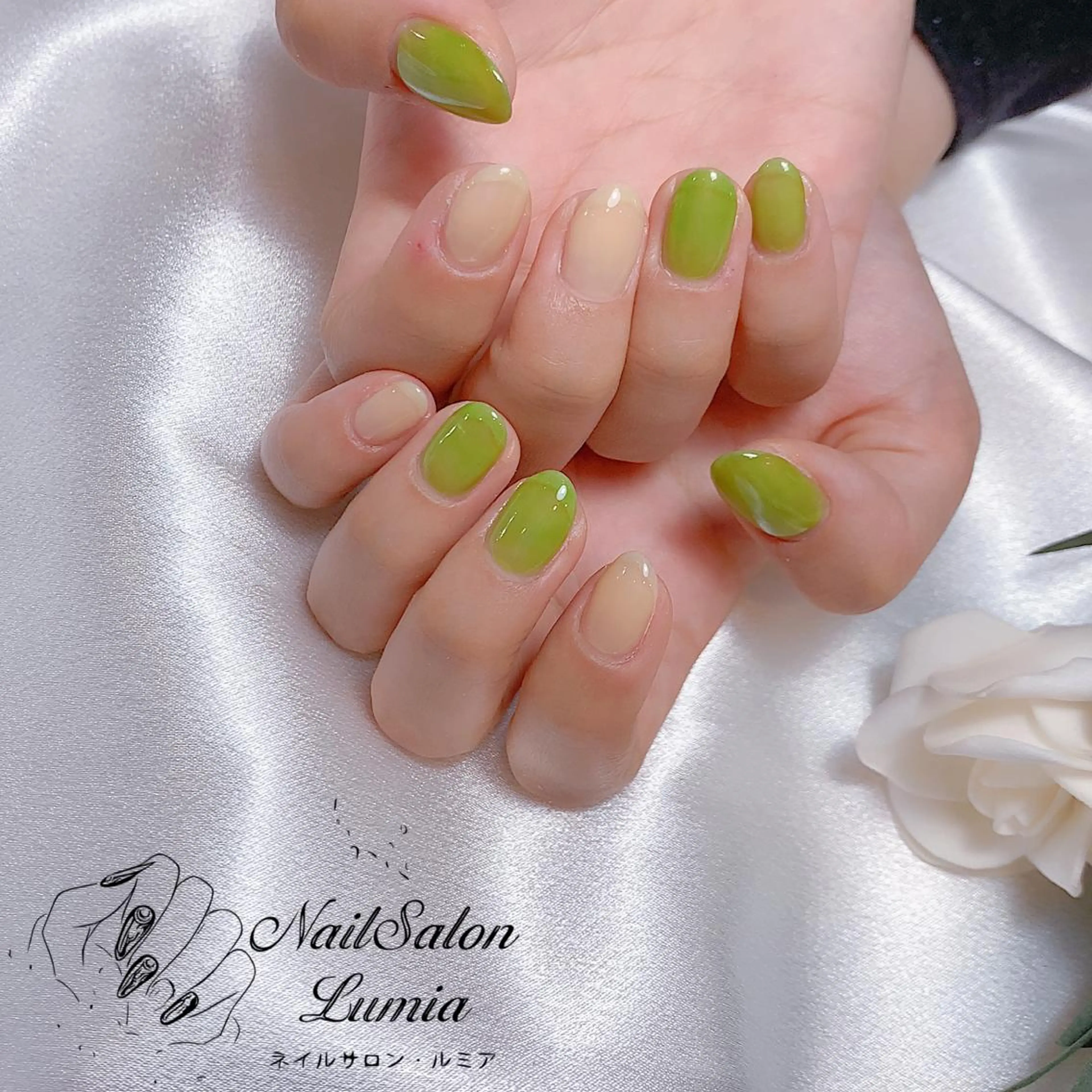 ネイル ワンカラーネイル ネイルサロン ルミア Lumia 店長のネイルデザイン