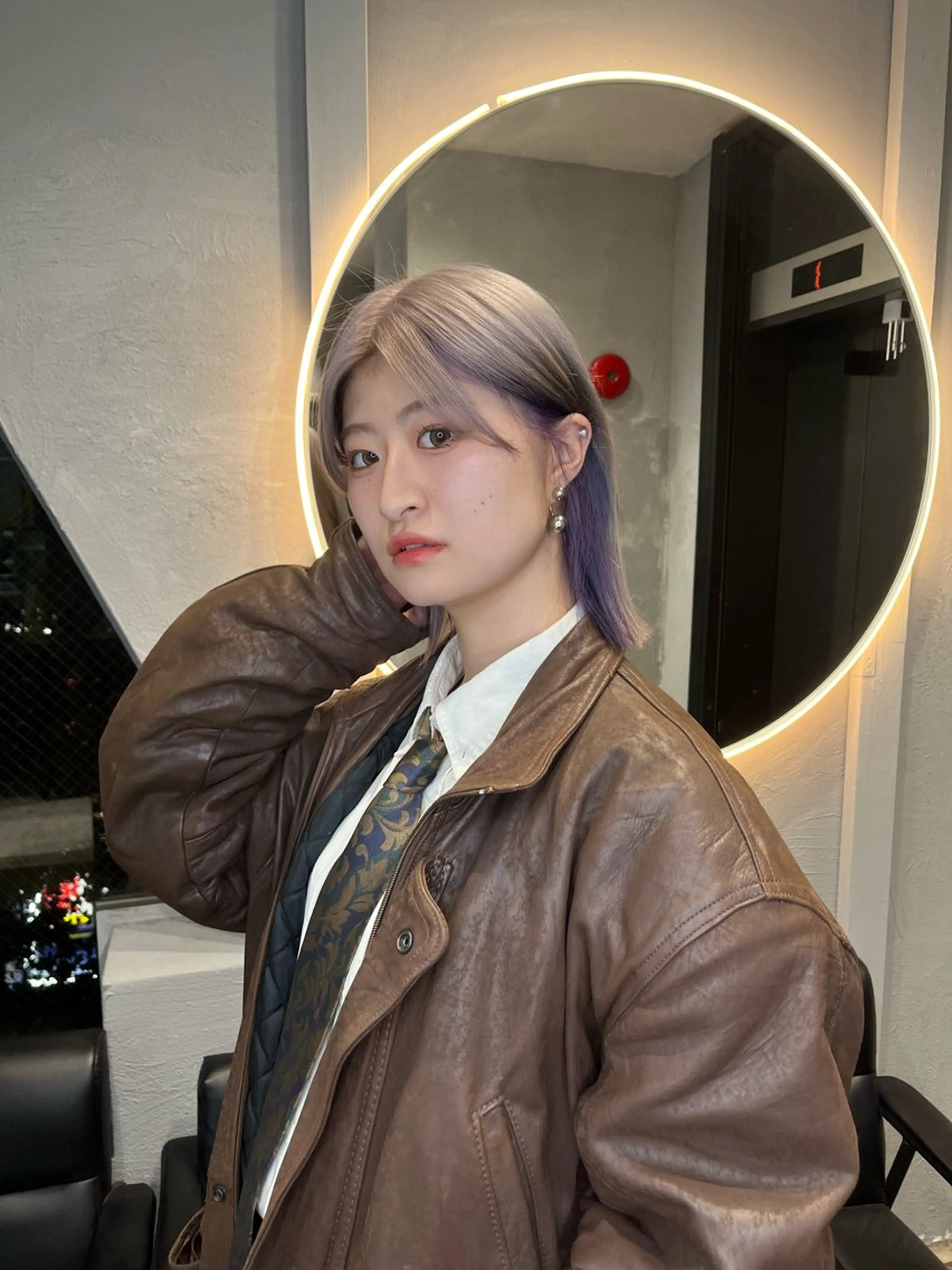 ミディアム カラー dao/ミルクティー /ブラウン/ブロンドのヘアスタイル