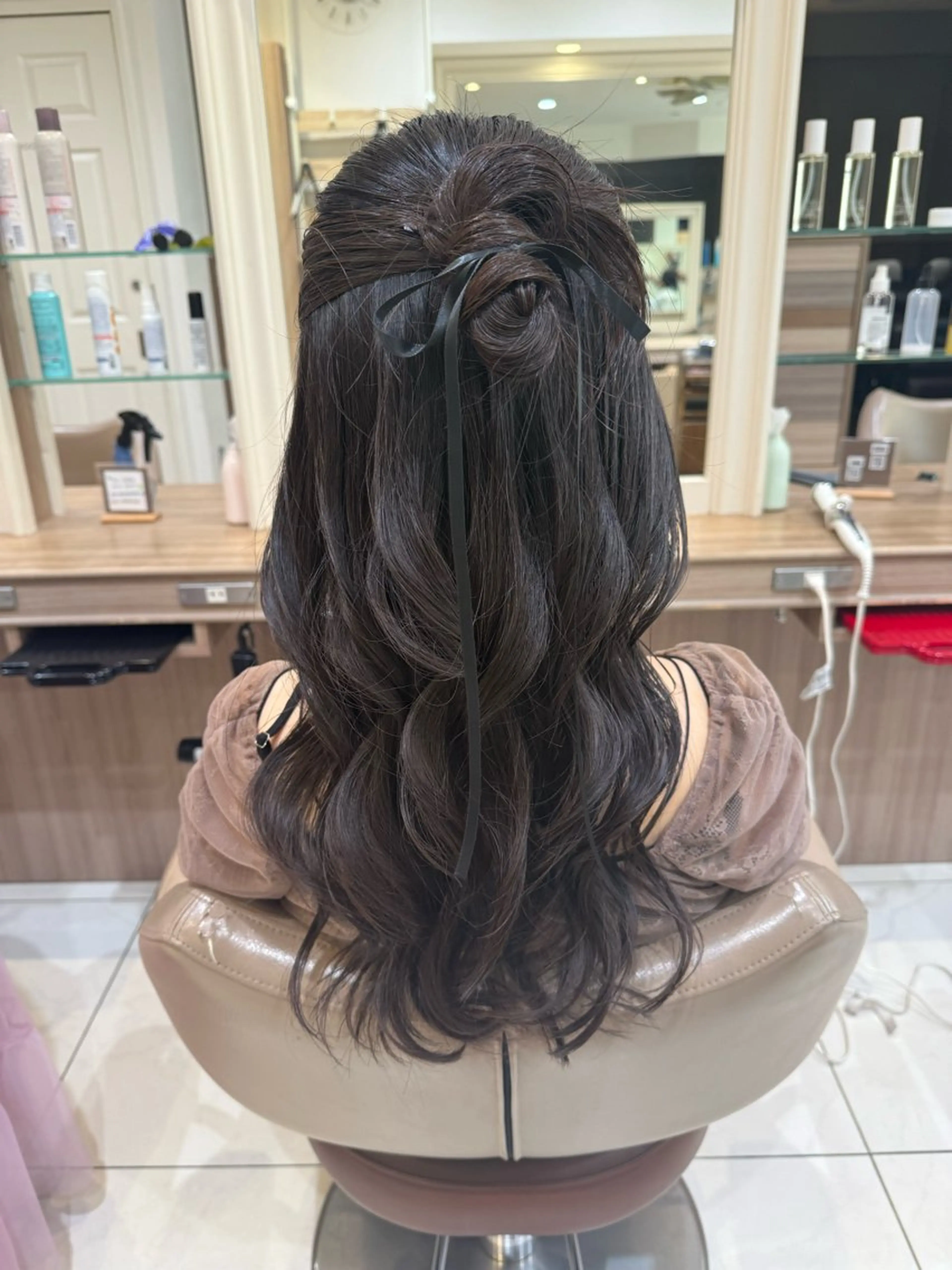 ロング ヘアアレンジ ヘアセット 韓国ヘアメイク🎀/ 縮毛矯正✨山本媛香のヘアスタイル