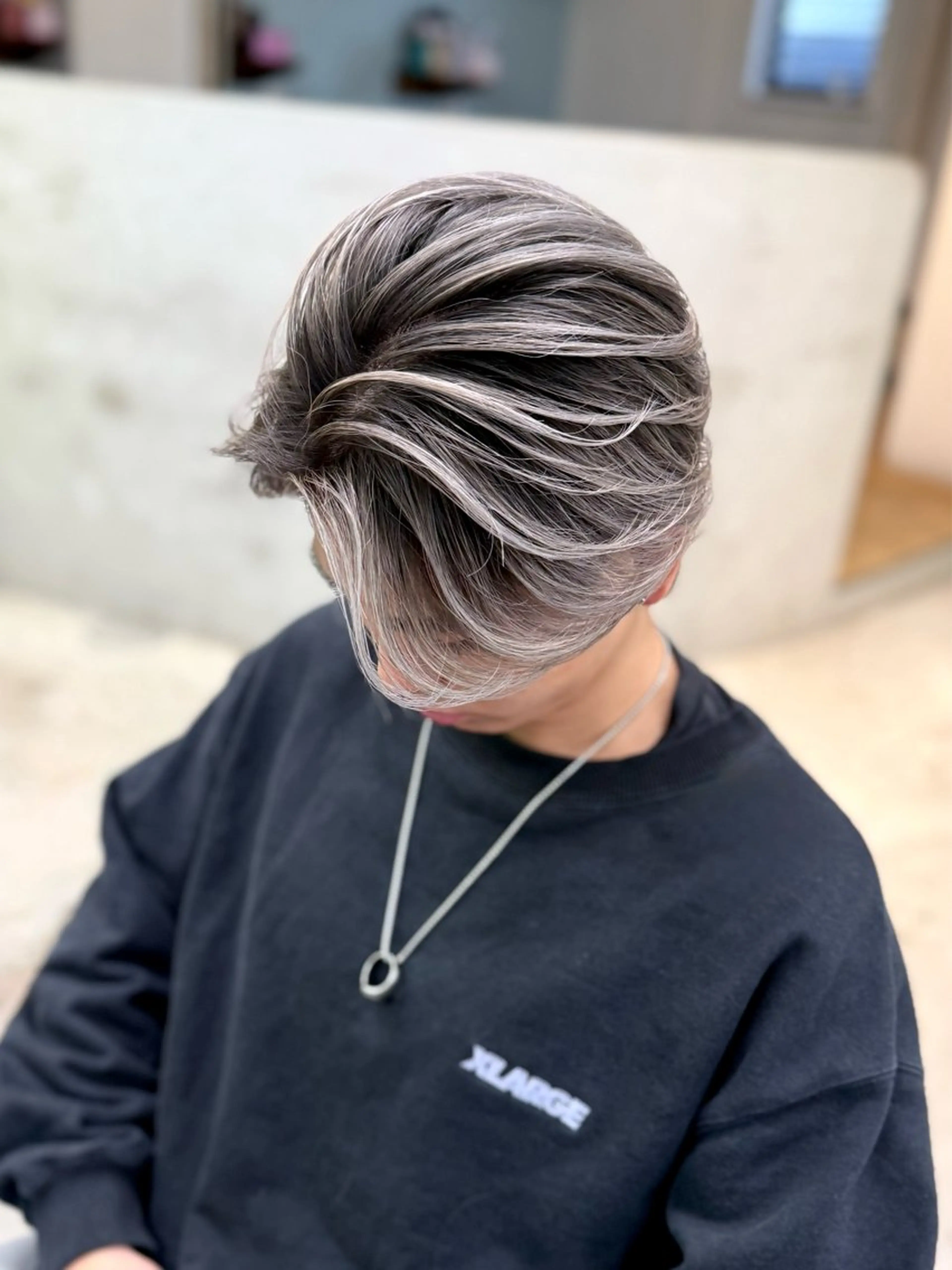 カラー メンズ メンズバレイヤージュ バレイヤージュ カット ヘアカラー トリートメント バレイヤージュ/ シャドウルーツ/安室のヘアスタイル