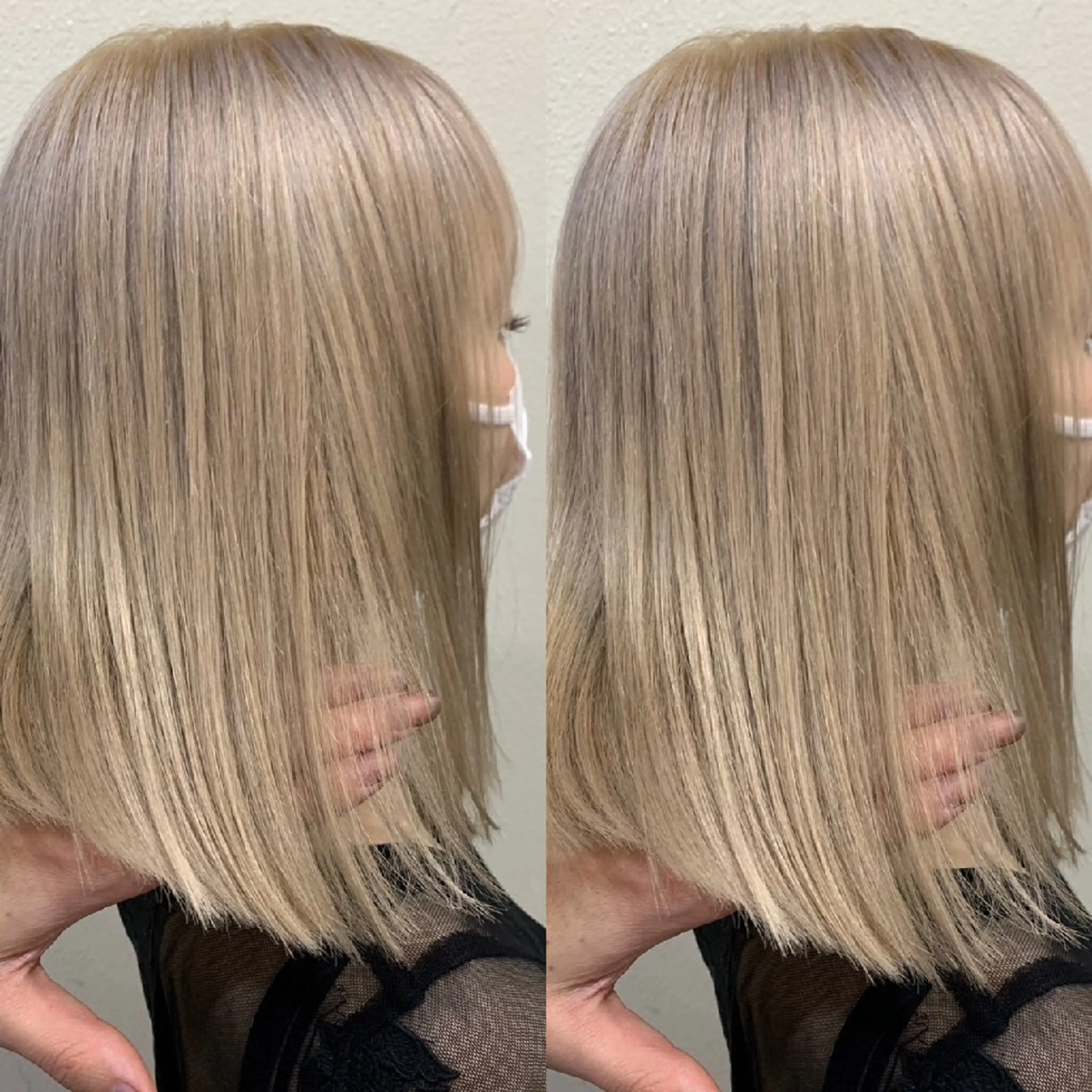 ミディアム 髪質改善 縮毛矯正 トリートメント 酸性ストレート 髪質カラー特化 akiのヘアスタイル