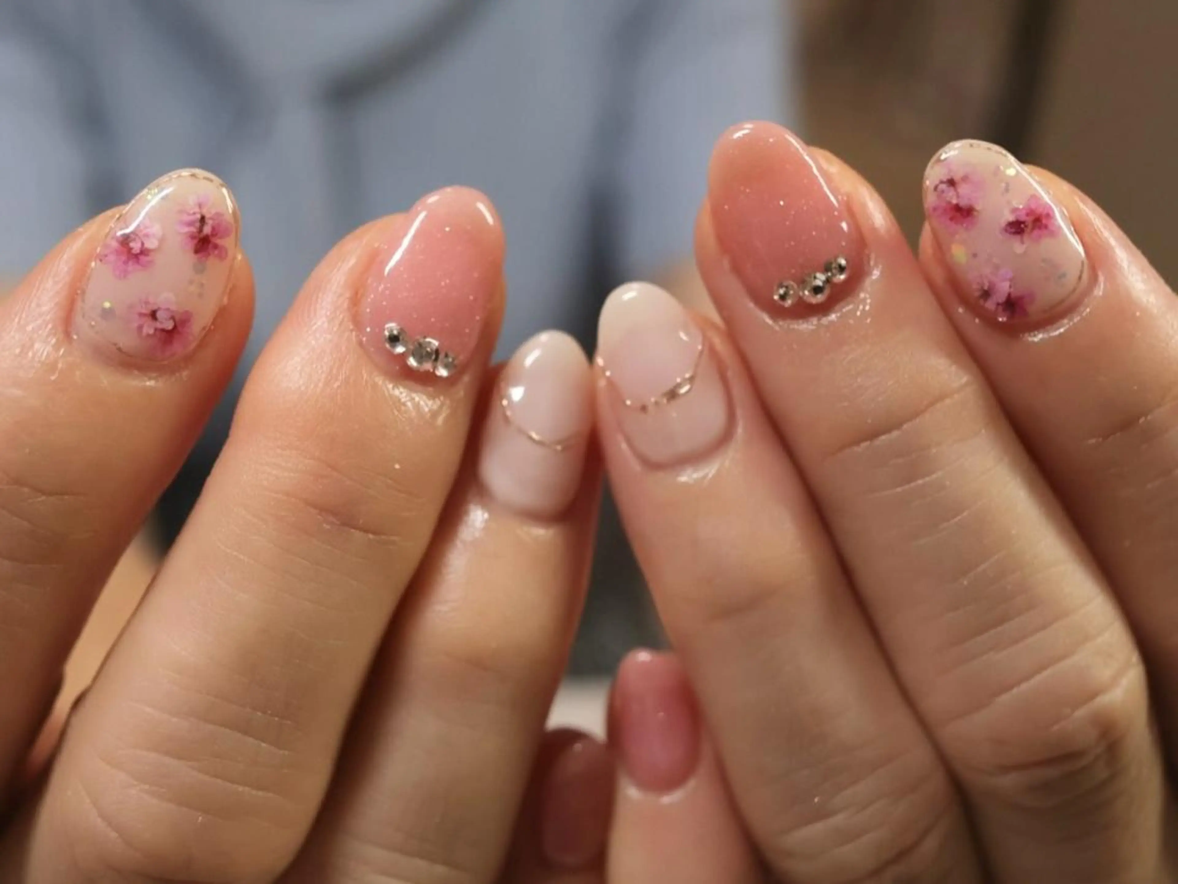 ネイル クリアネイル ジェルネイル パラジェル 青木 綾子のネイルデザイン
