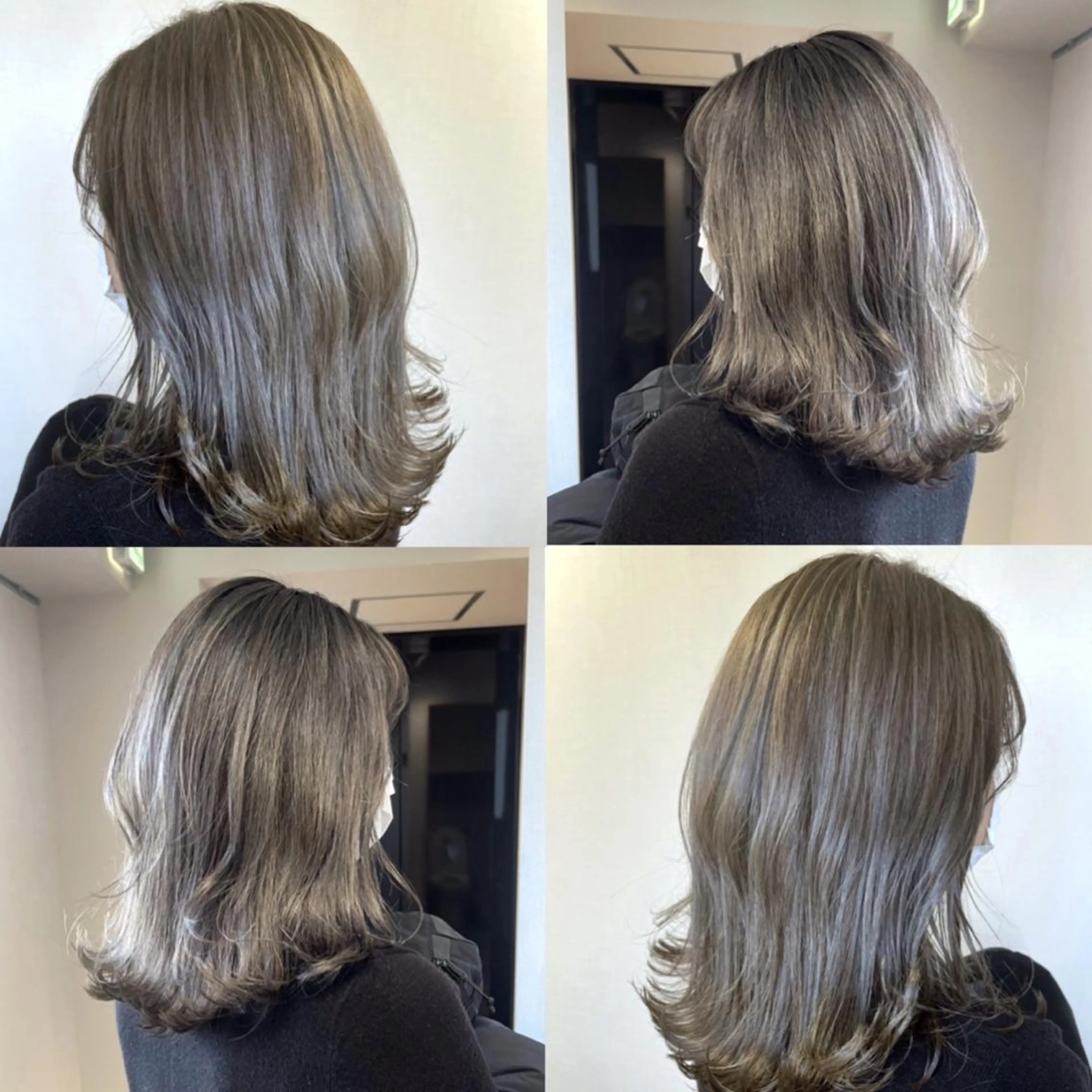 ミディアム カラー 透明感カラー オレンジ ヘアカラー 松井那津子 /ハイライトブリーチのヘアスタイル