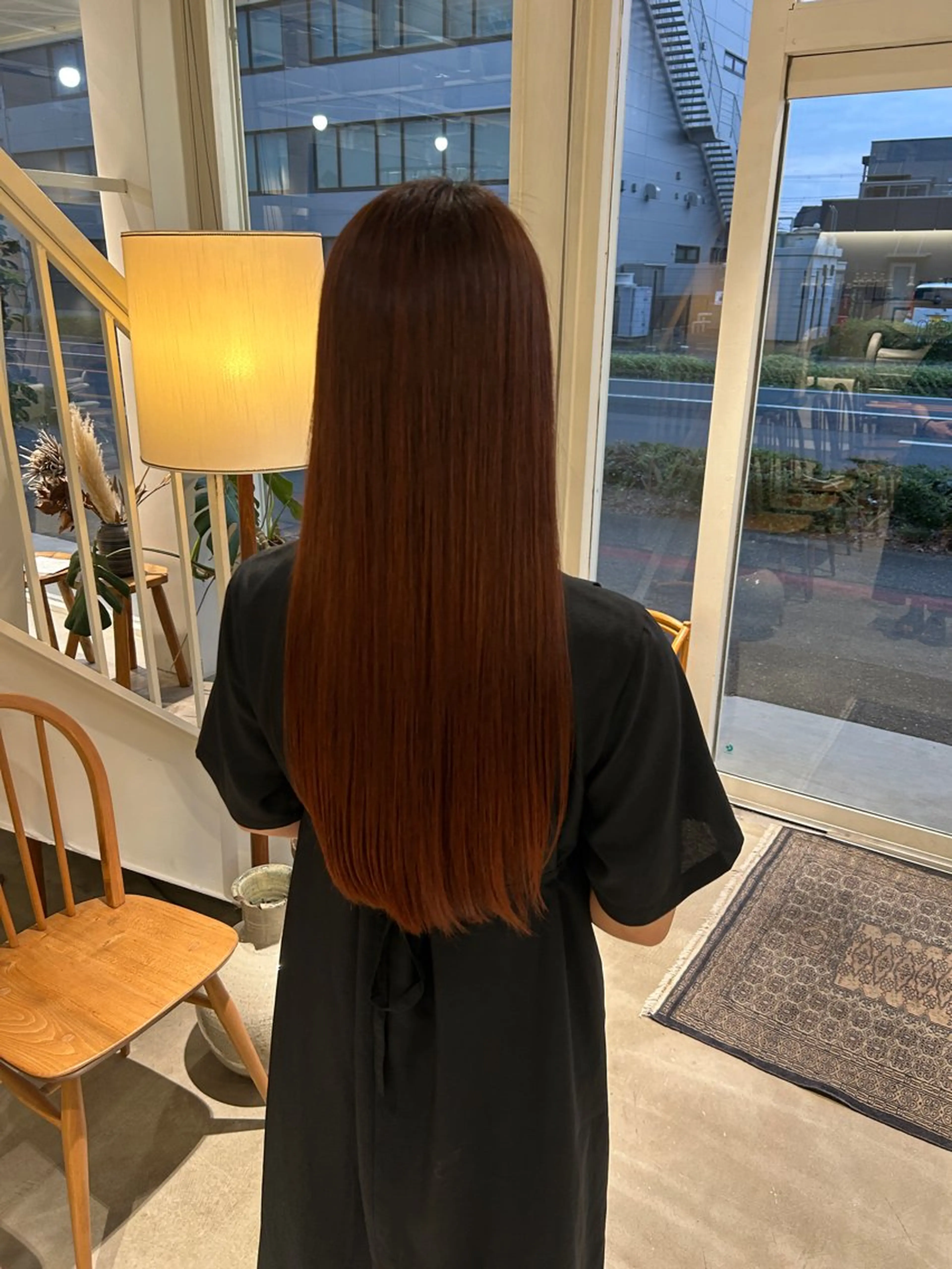 ロング 縮毛矯正 縮毛矯正 篠原 若奈のヘアスタイル