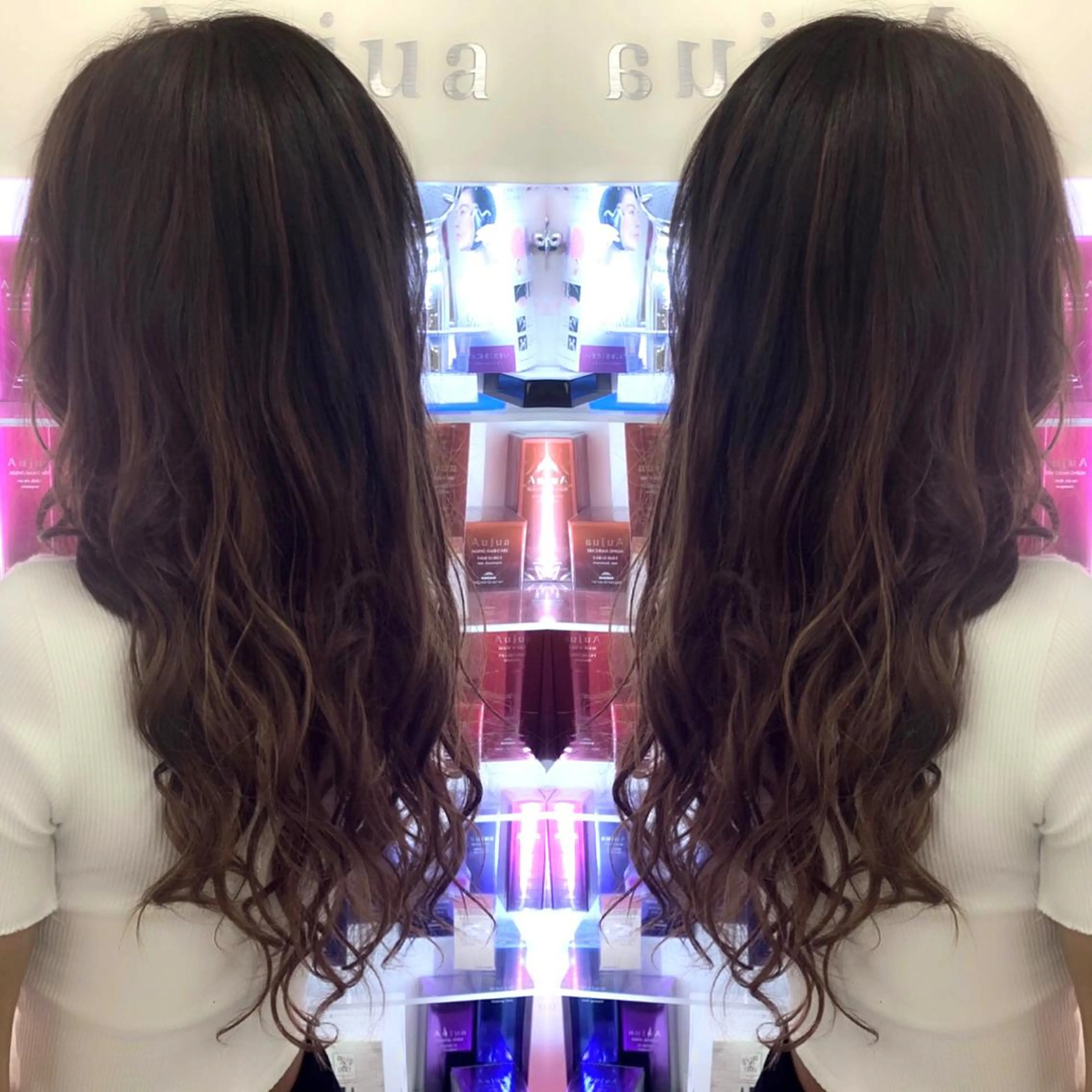 ロング カラー カット エクステ れん/ハイトーン /エクステ/韓国風のヘアスタイル