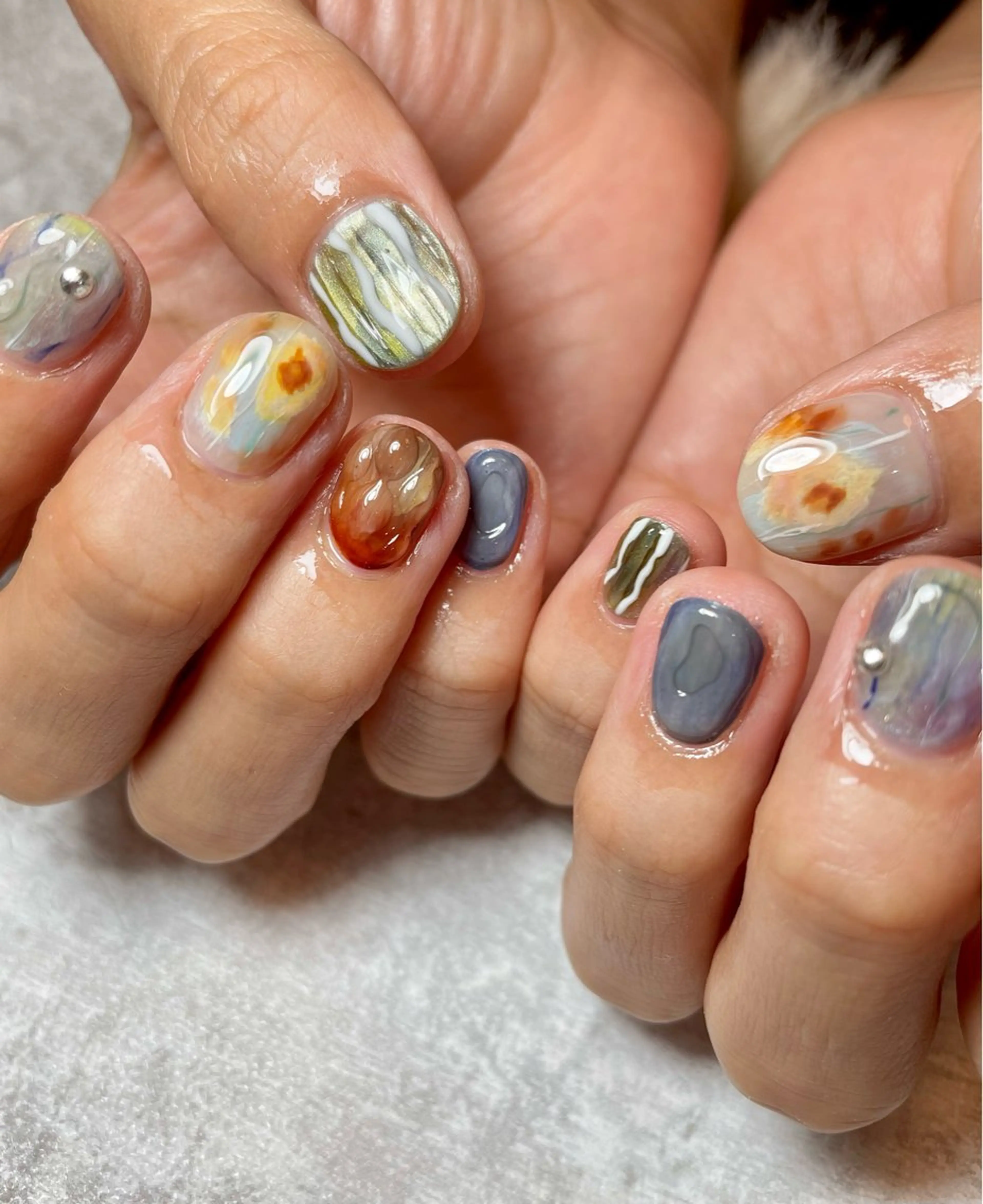 ネイル アートネイル 持ち込み ニュアンスネイル nana .のネイルデザイン