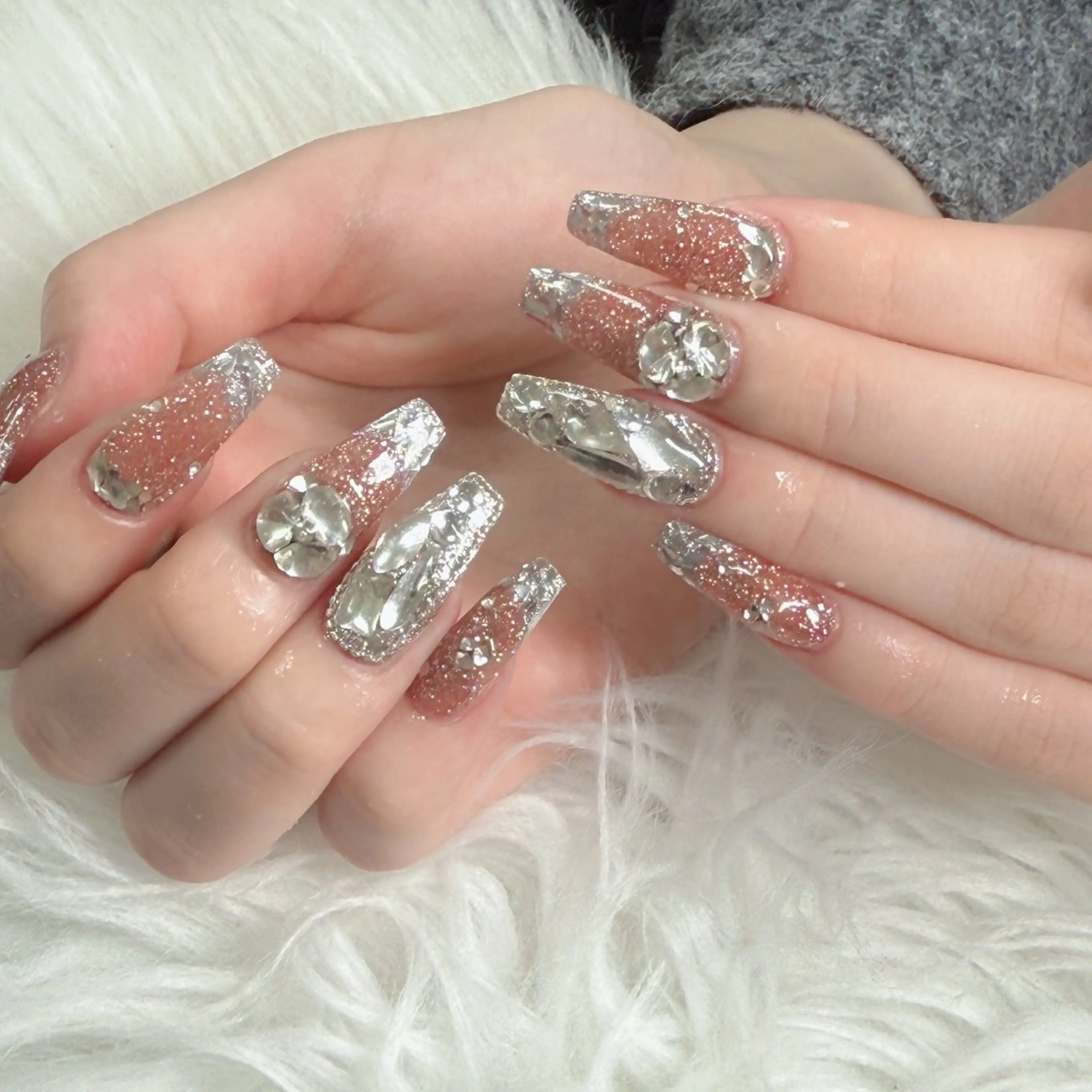 ネイル フットネイル フレンチネイル グラデーション 韓国ネイル ロングネイル ハンドネイル Hani Nail XUKAのネイルデザイン