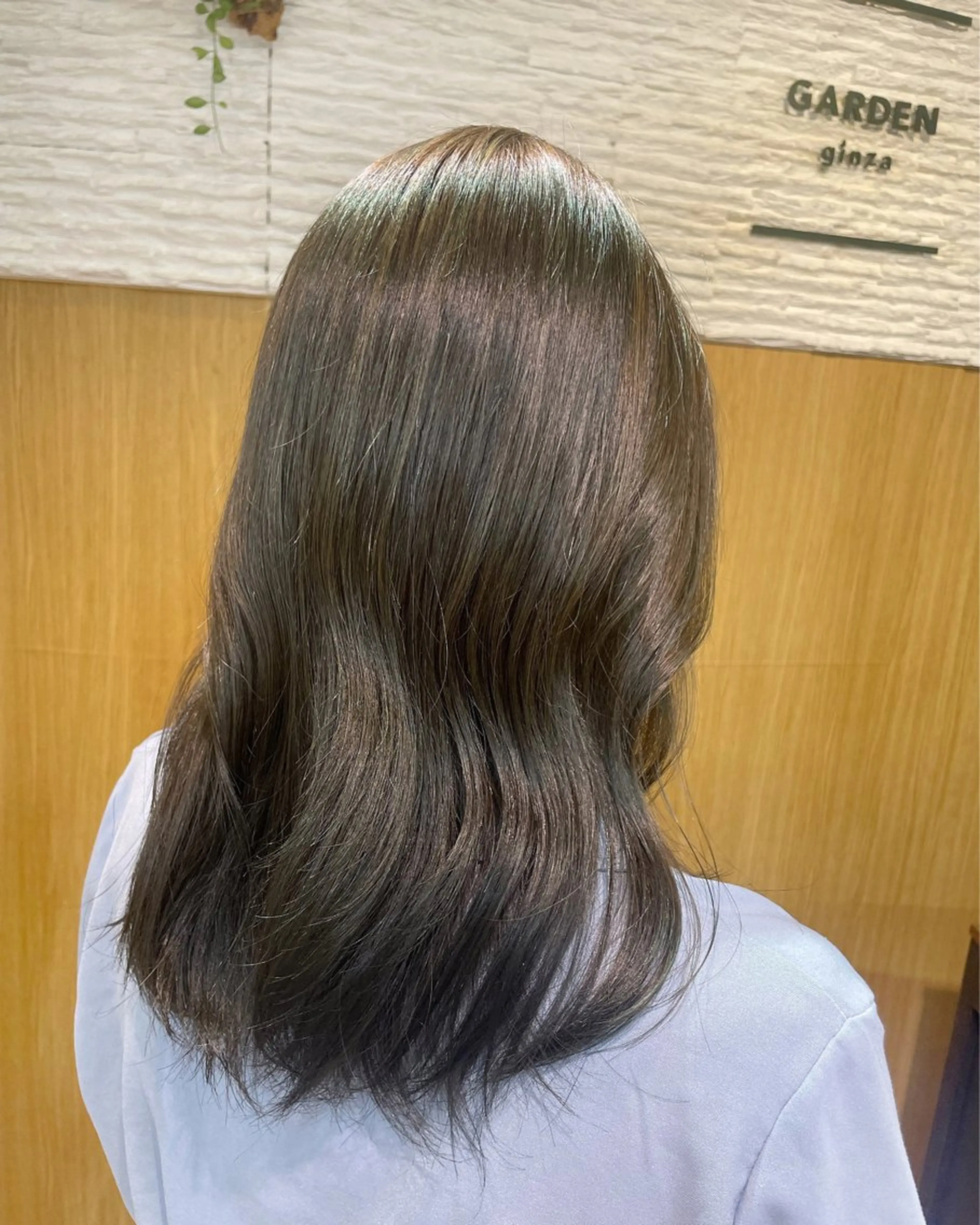 ミディアム ヘアカラー トリートメント 顔まわり🥨レイヤー /透明感/水口舞奈のヘアスタイル