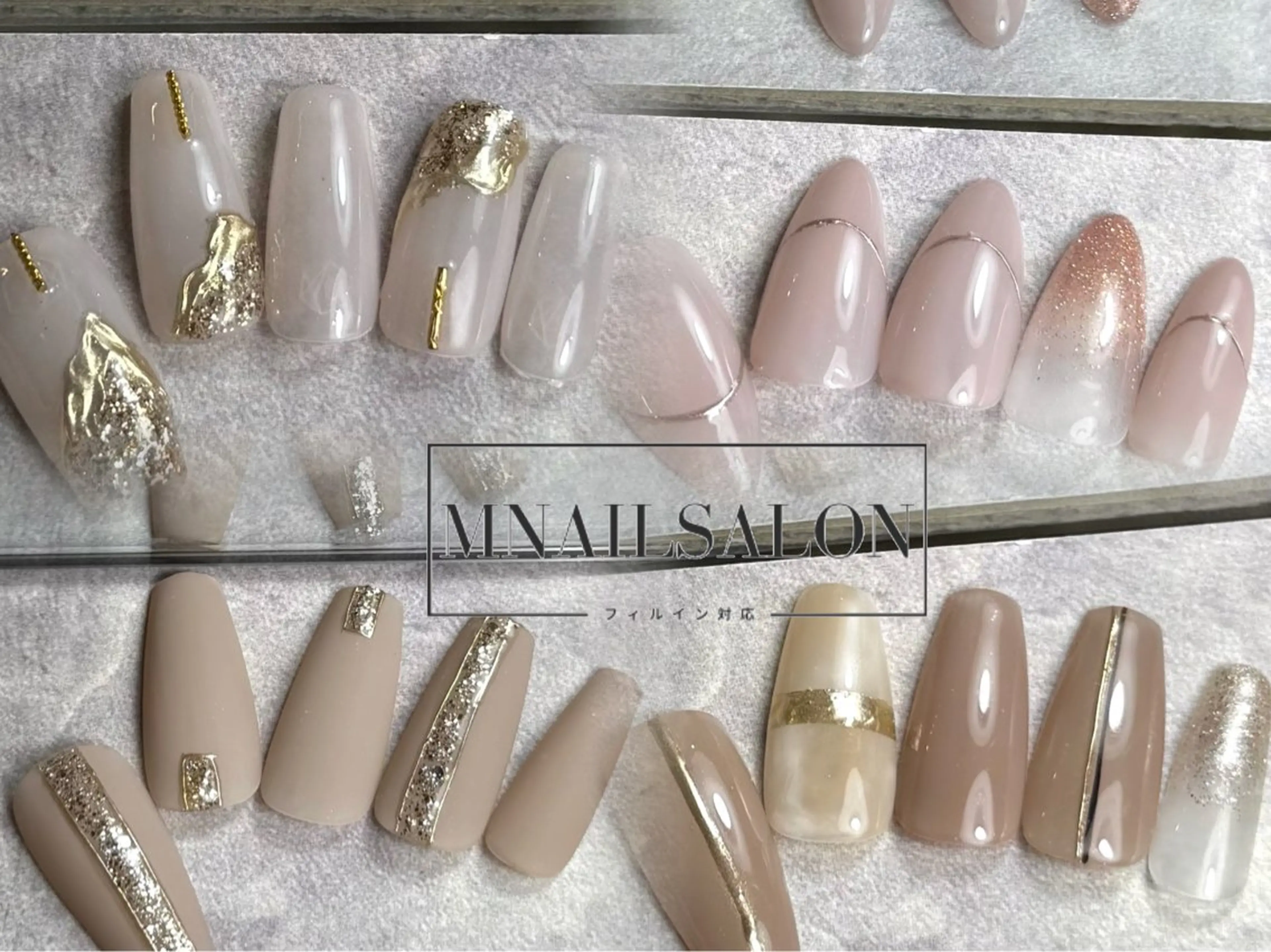 ネイル カジュアル オフィスネイル ハンドネイル Mnailsalon フィルイン対応サロンのネイルデザイン