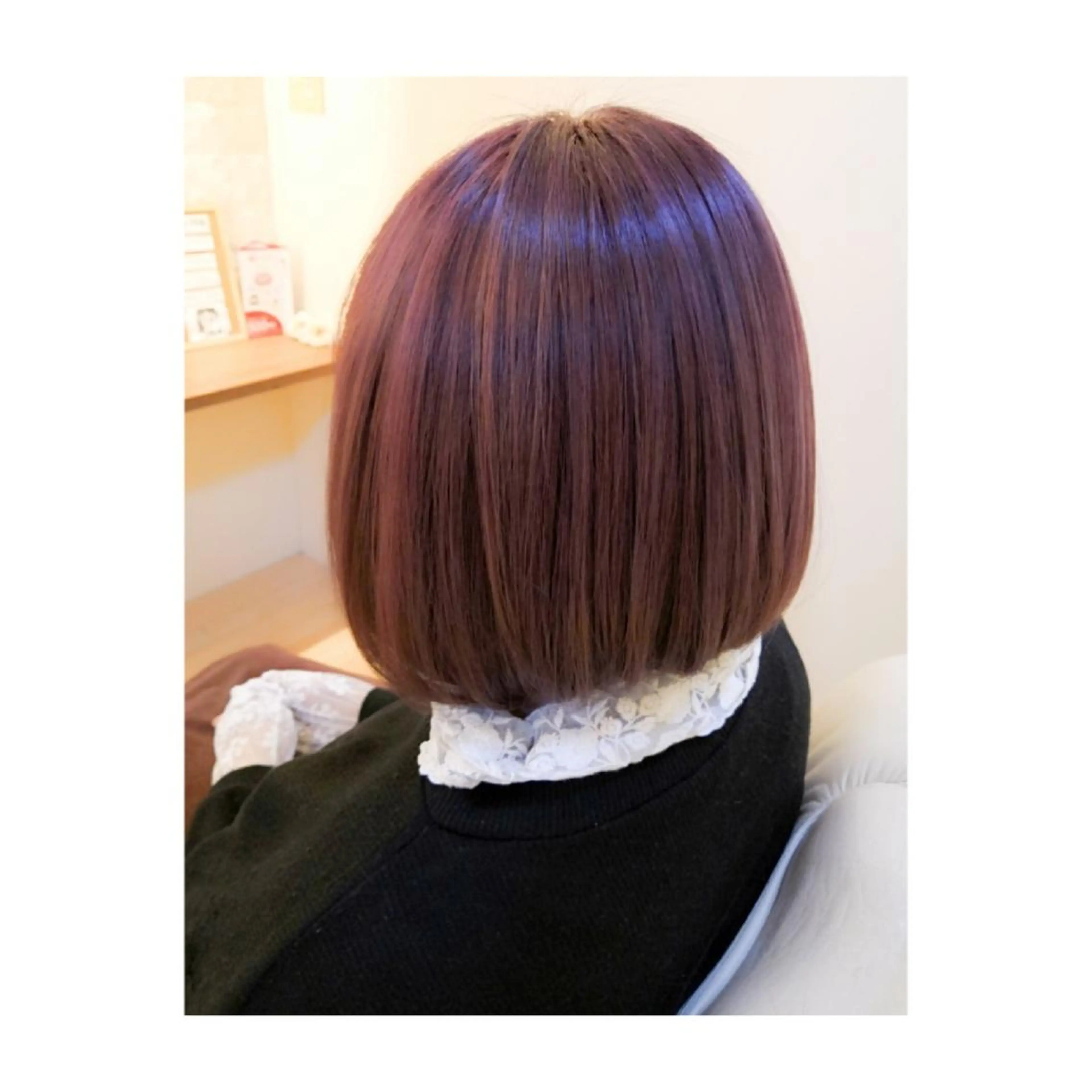 ミディアム カラー ブリーチ ピンクカラー バイオレットカラー ヘアカラー 『髪質改善』服部 隆志のヘアスタイル
