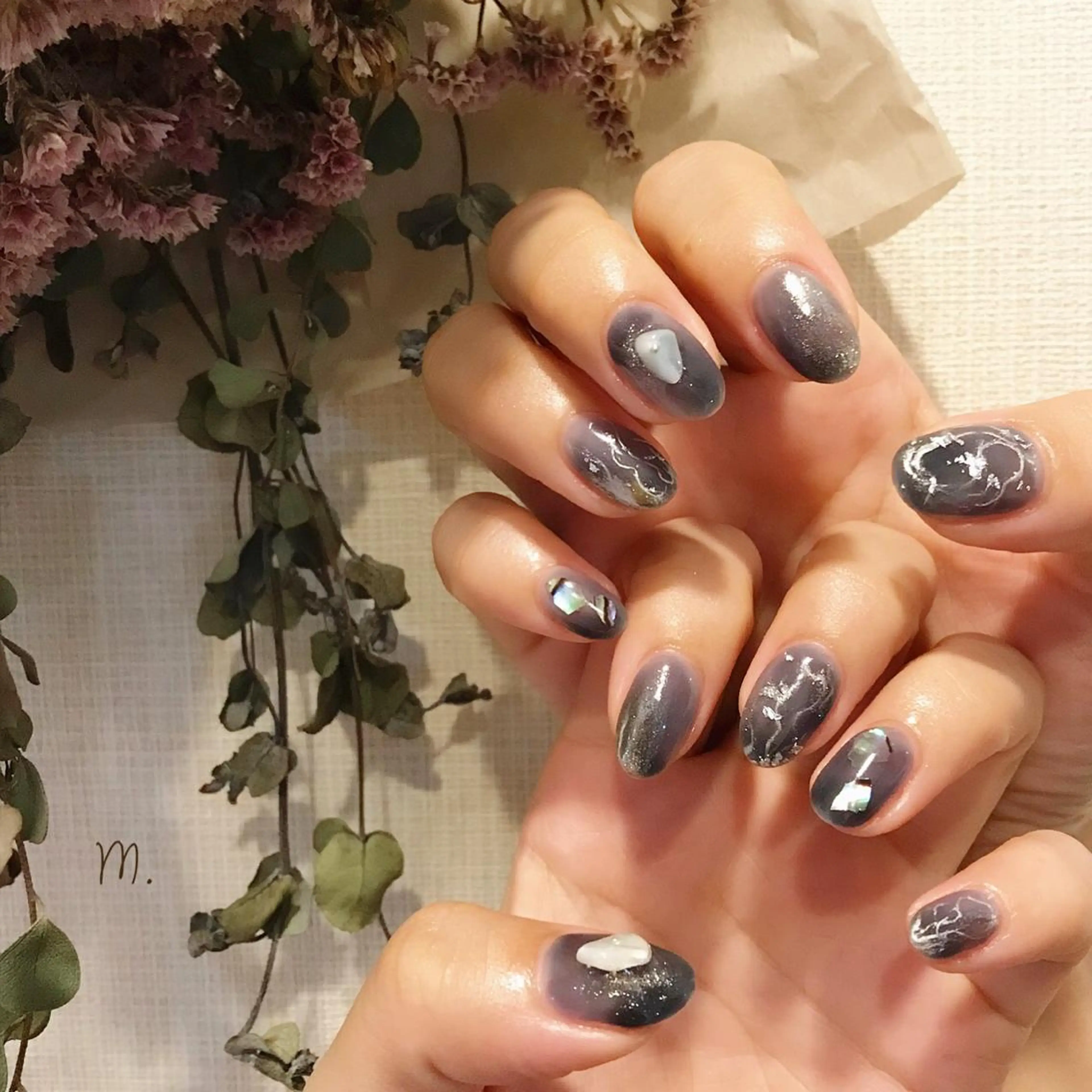 ネイル ブルー ハンドネイル Nakazawa Mayuのネイルデザイン