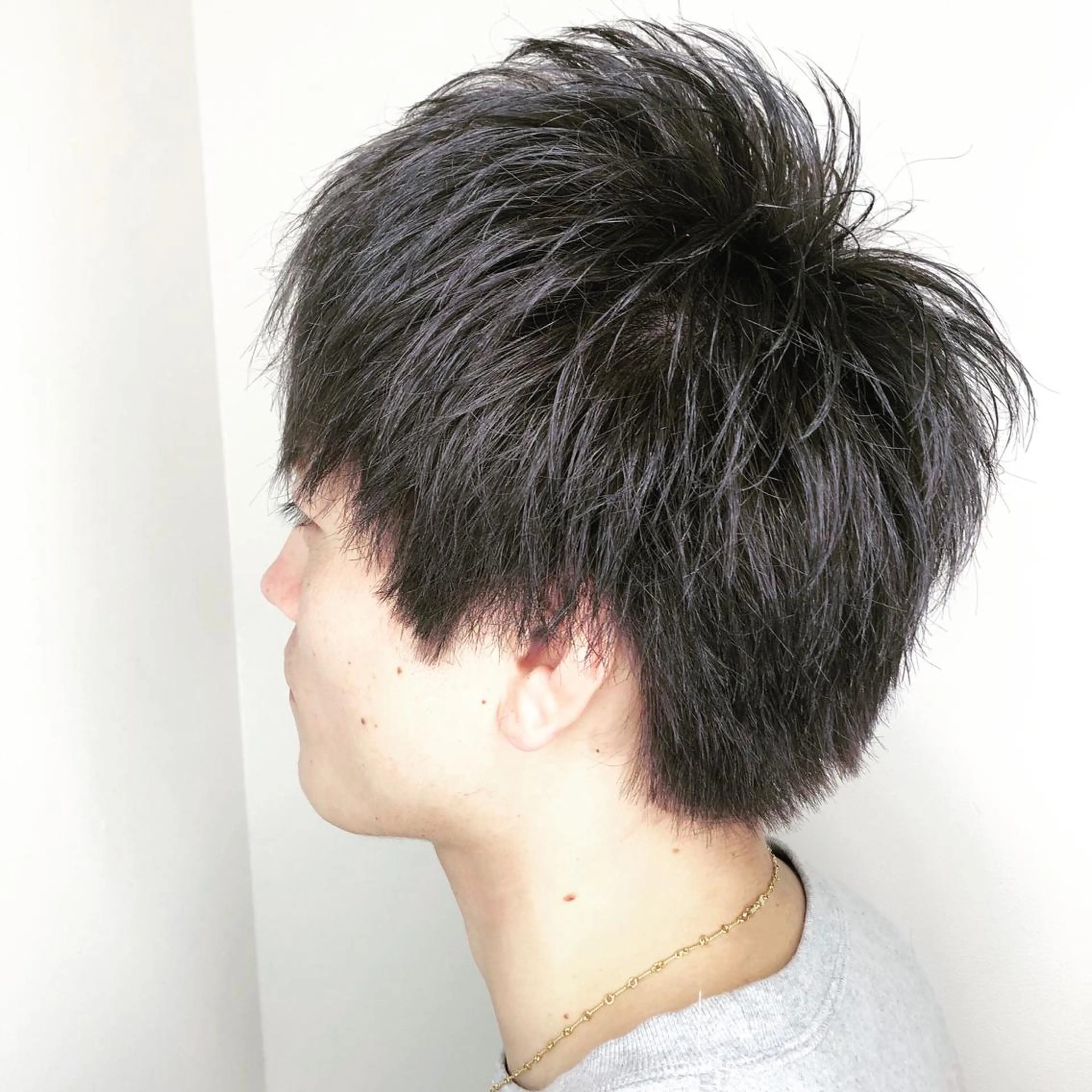 ショート カラー メンズ メンズハイライト マッシュ 刈り上げ アッシュ デザインカラー メンズヘア特化 崎田 成人のヘアスタイル