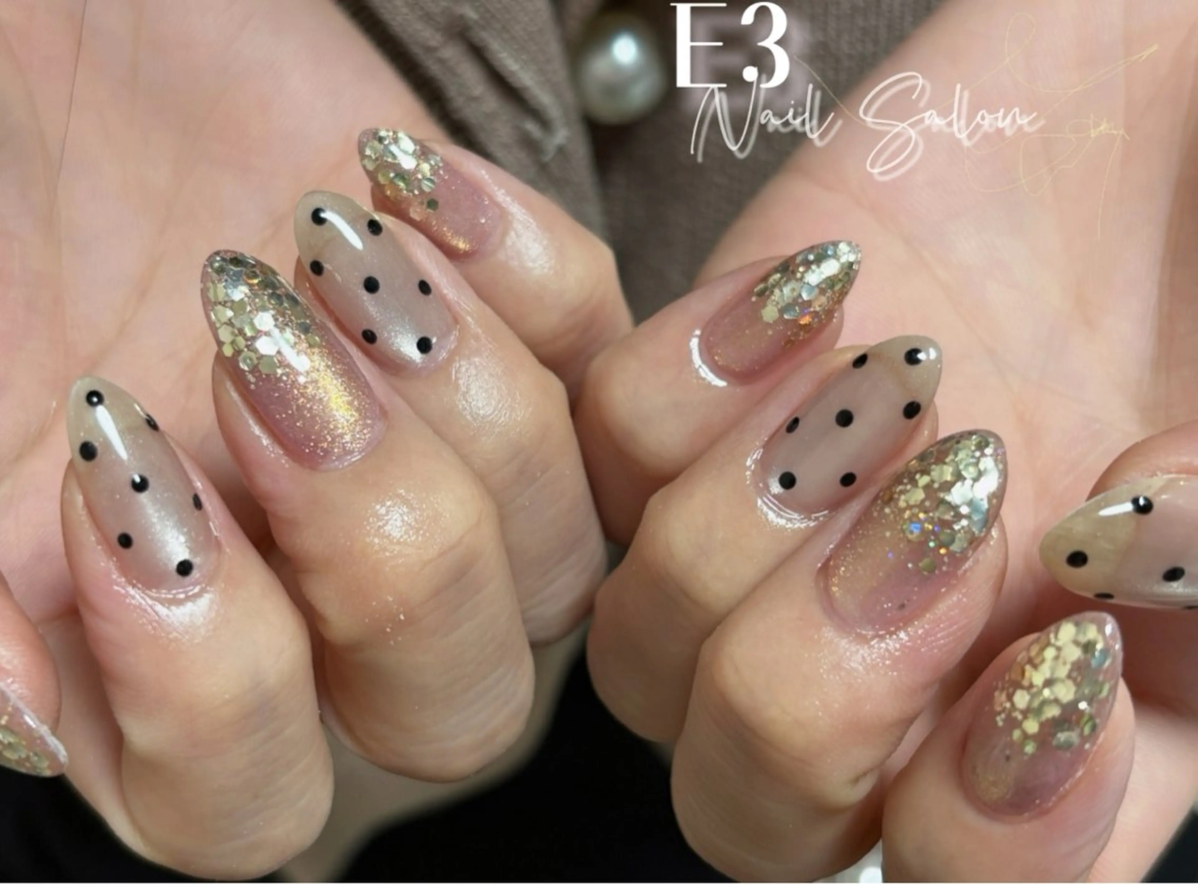 ネイル 桜ネイル フレンチネイル ジェルネイル ガラスフレンチ グラデーション ハンドネイル E3 Nail Salonのネイルデザイン