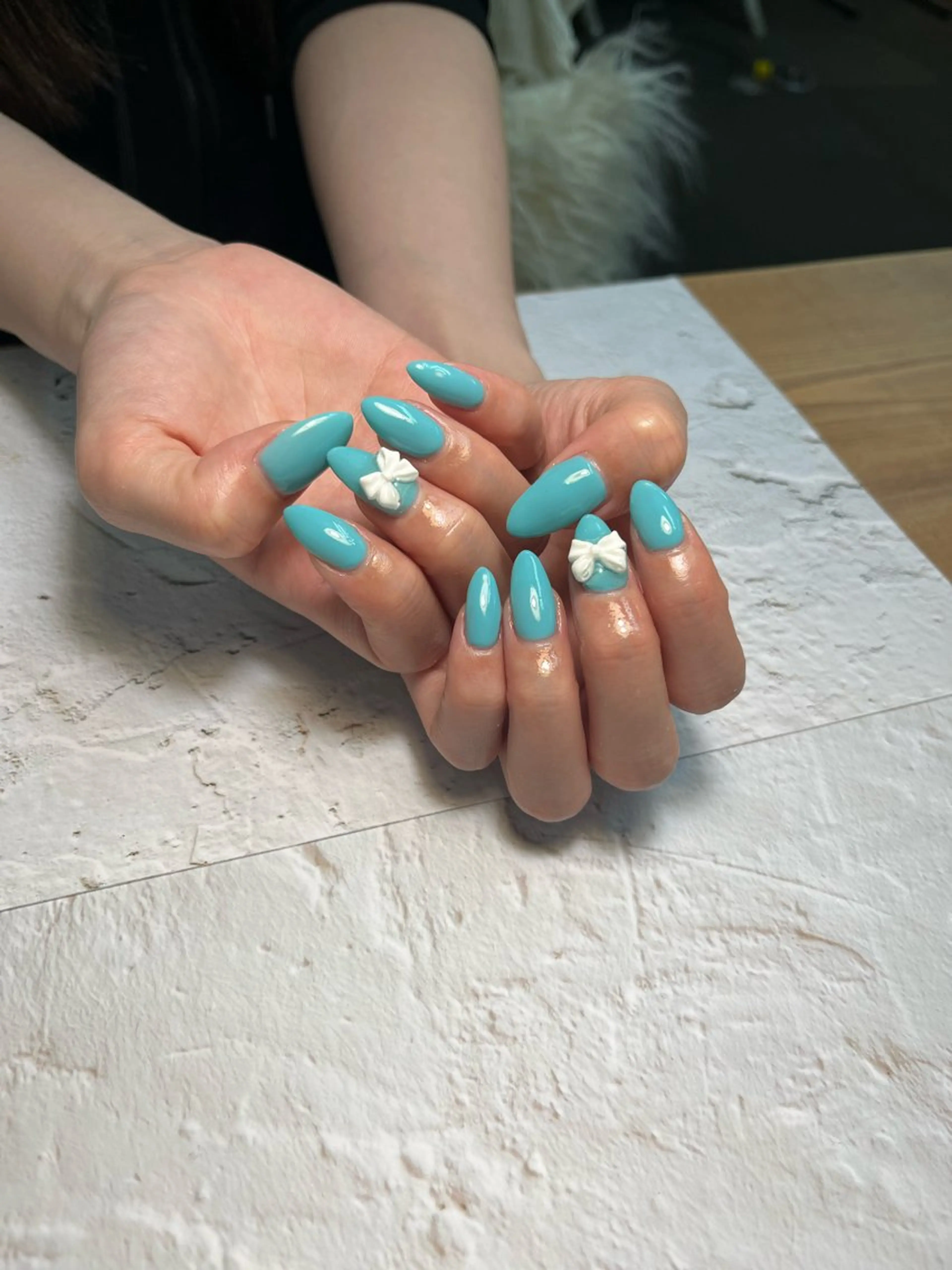 ネイル ワンカラーネイル ハンドネイル 🩵atelier- 01 優奈🩵のネイルデザイン