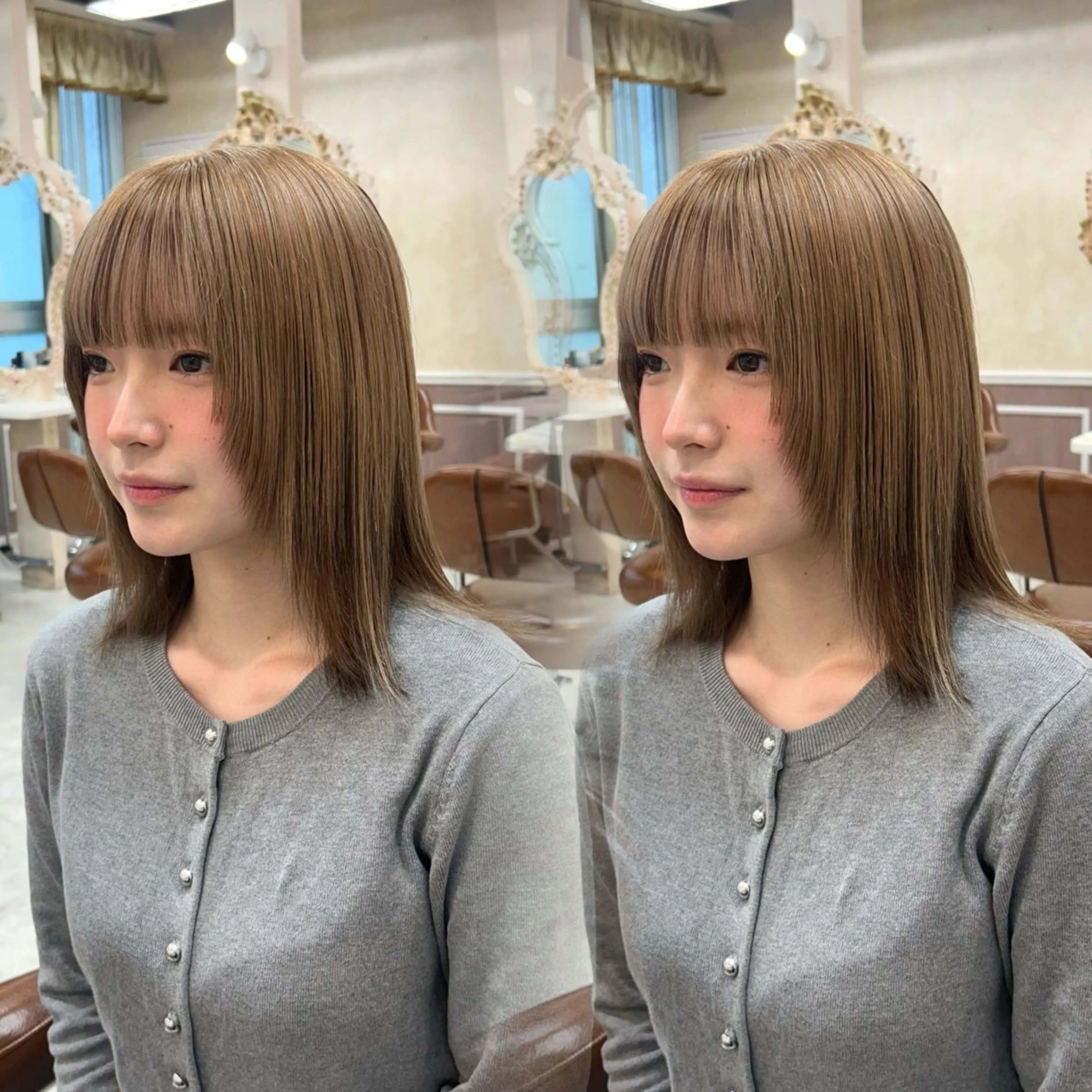 カラー PELEmana🎀 韓国風透明感カラーのヘアスタイル