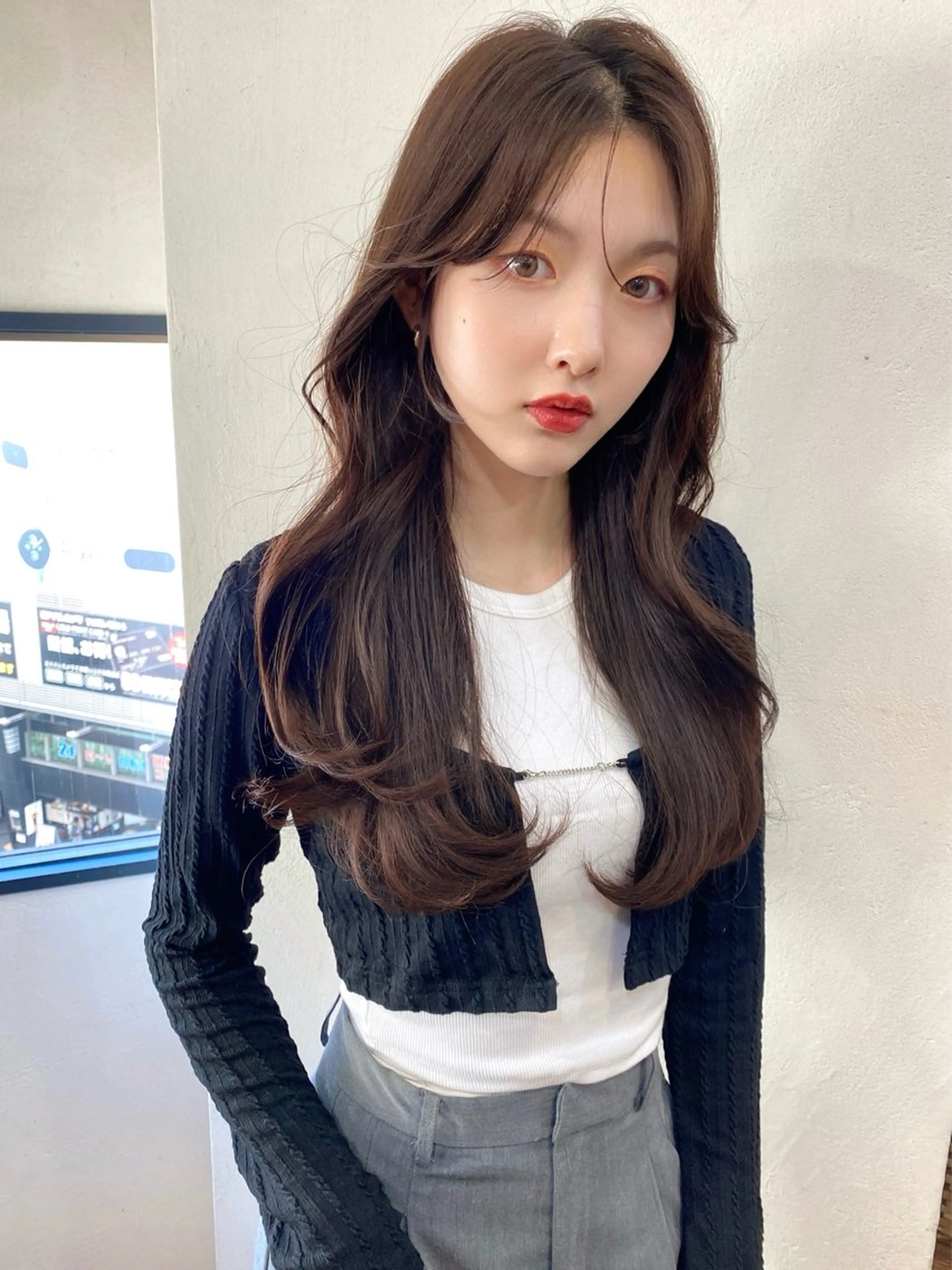 セミロング カラー 似合わせレイヤー 🇰🇷荒木洋文のヘアスタイル