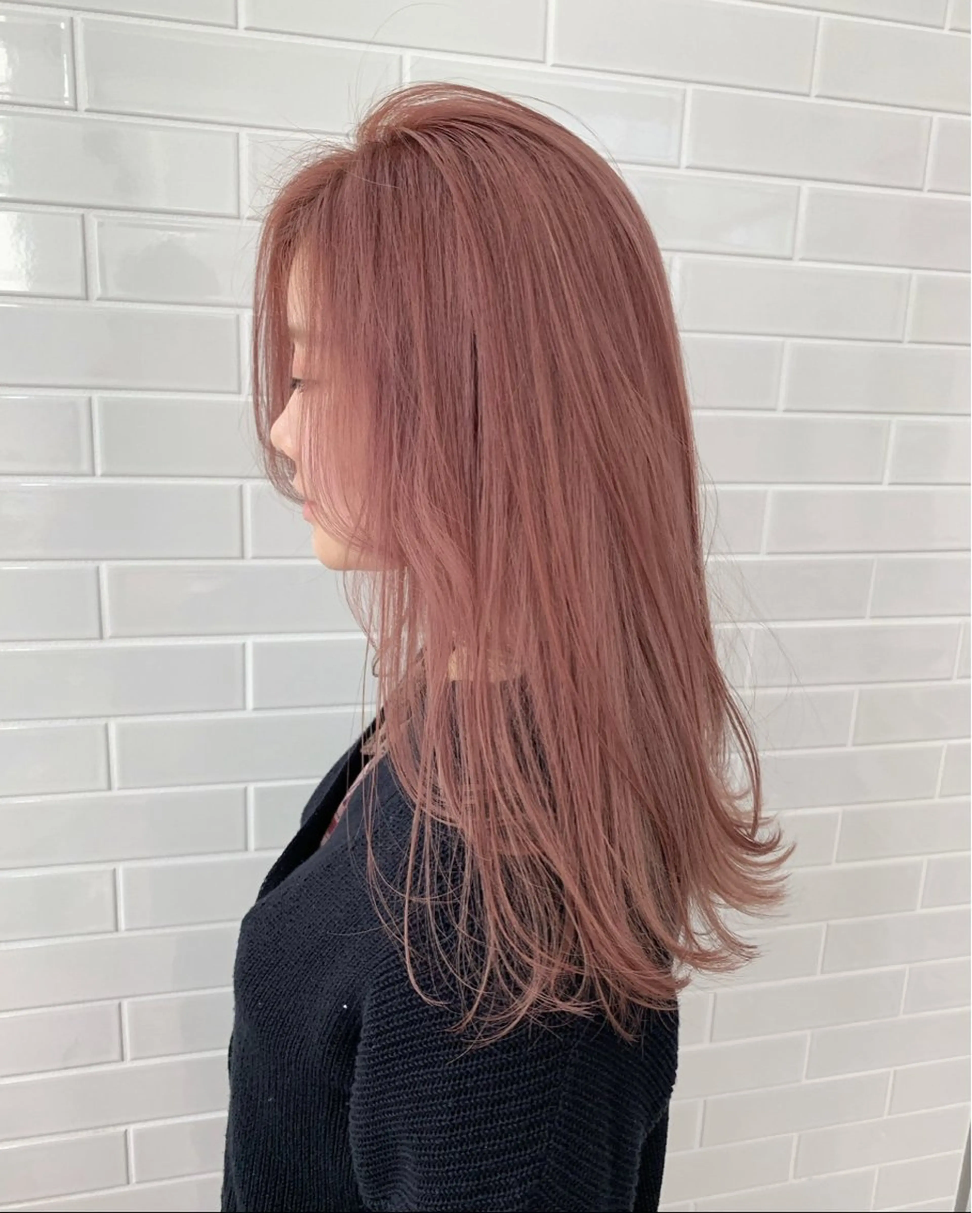 ロング カラー ピンクカラー カット ヘアカラー トリートメント CHERIEブリーチ ダブルカラー 天神のヘアスタイル
