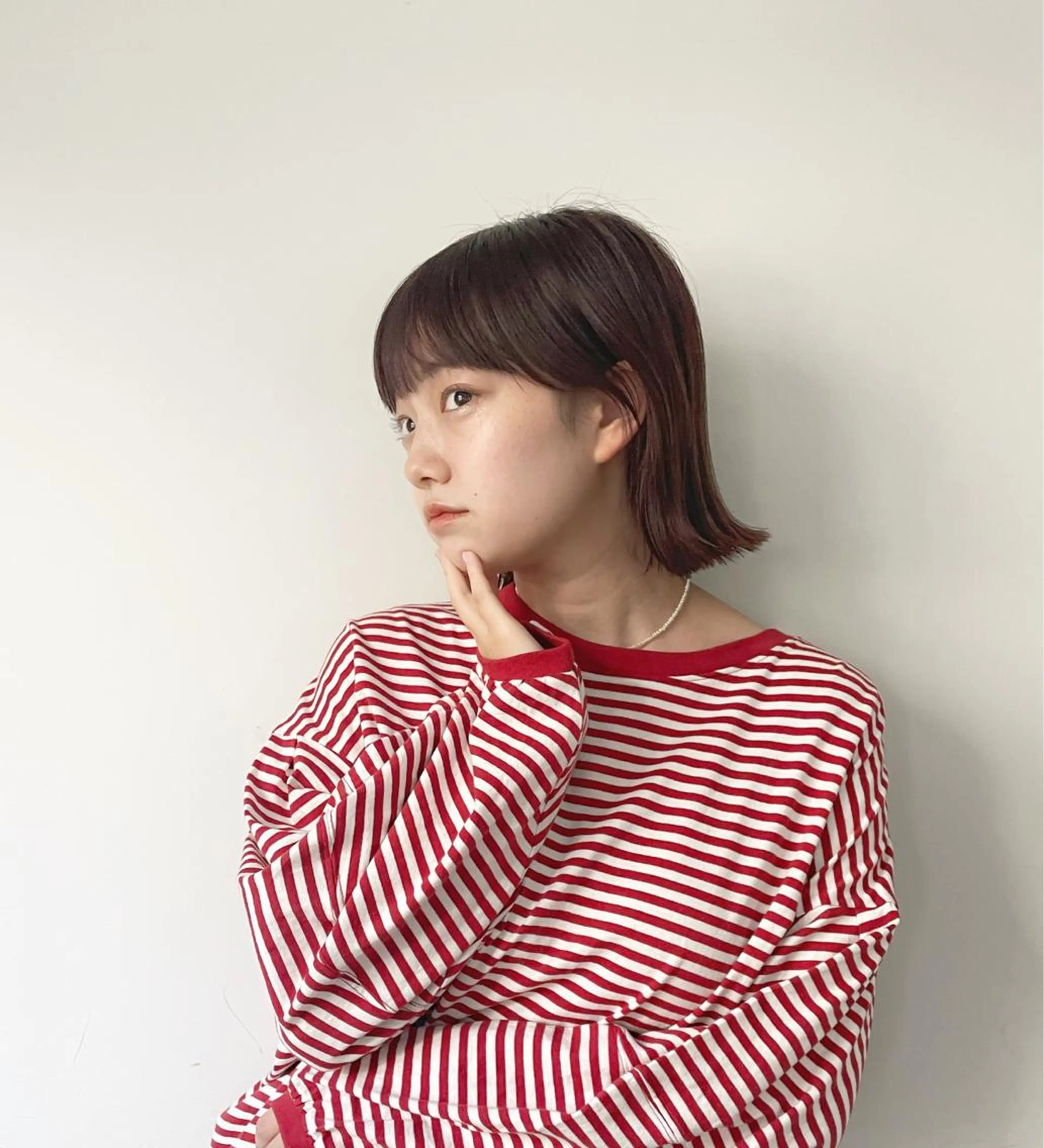 ショート ボブ 外ハネヘア カット 野間 祐哉のヘアスタイル