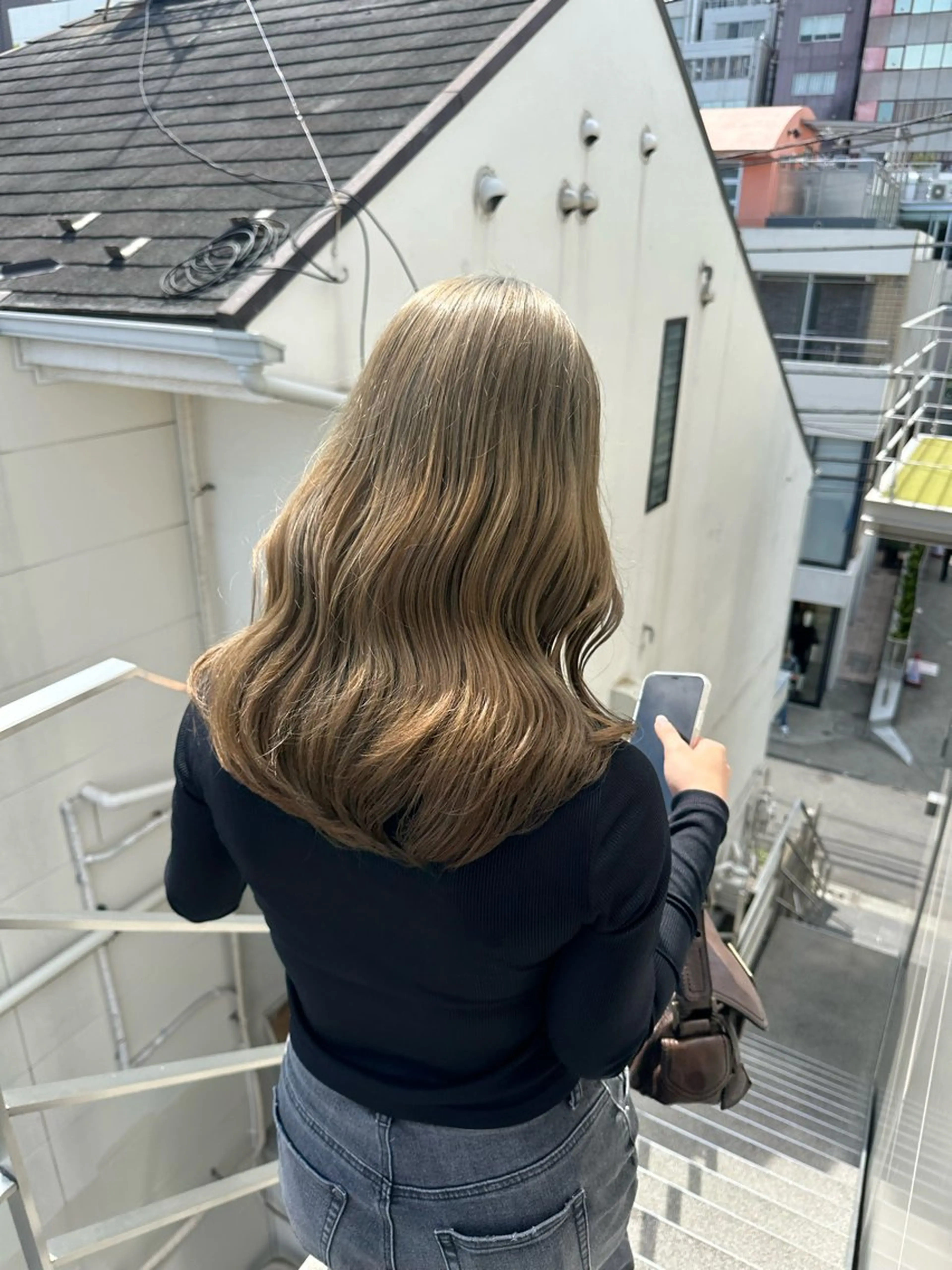 ロング カラー HANAME 原宿美容室のヘアスタイル