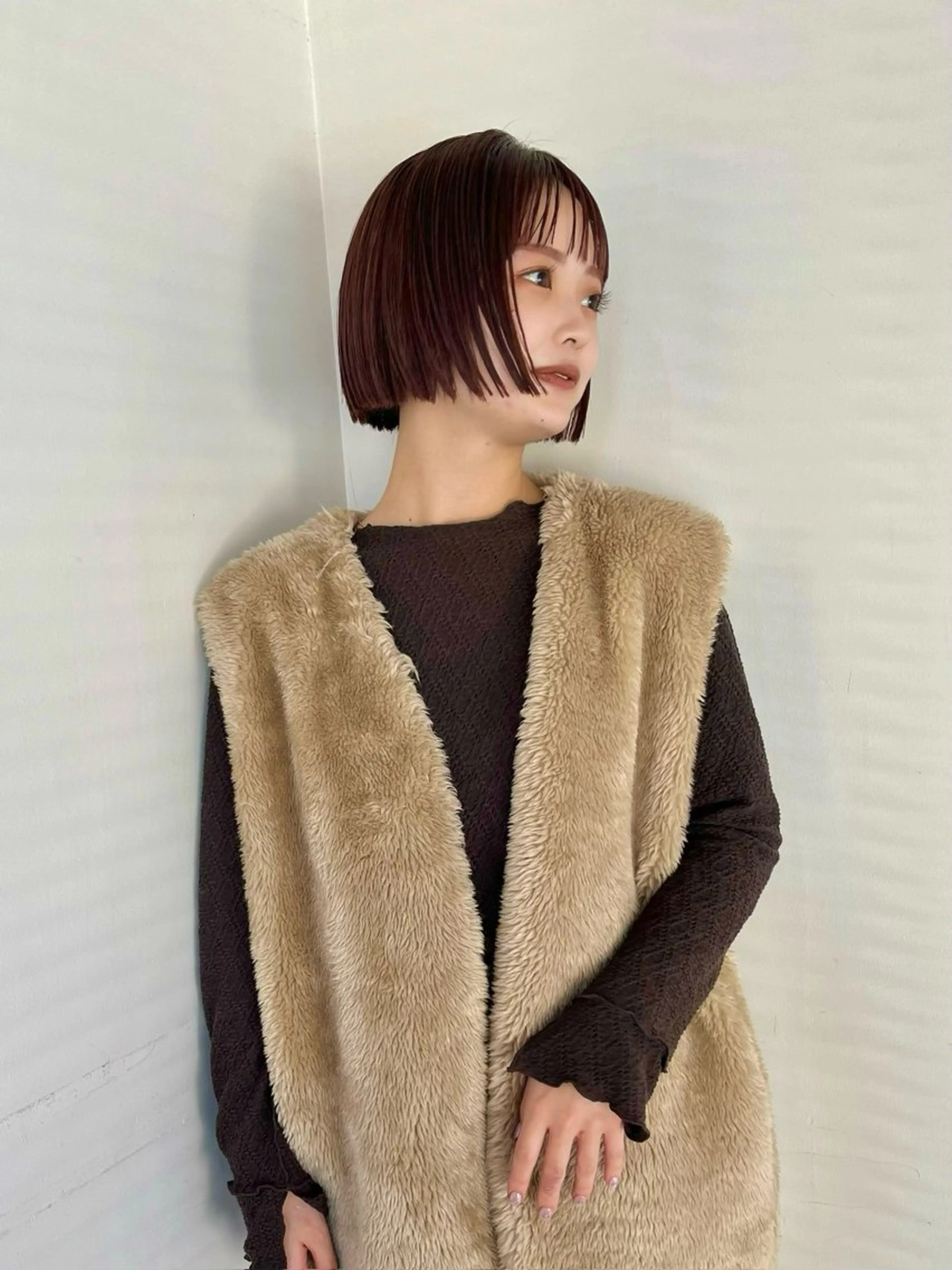 ショート カット ヘアカラー 縮毛矯正 トリートメント 🌸暖色カラー/ボブ 一色愛海🌸のヘアスタイル