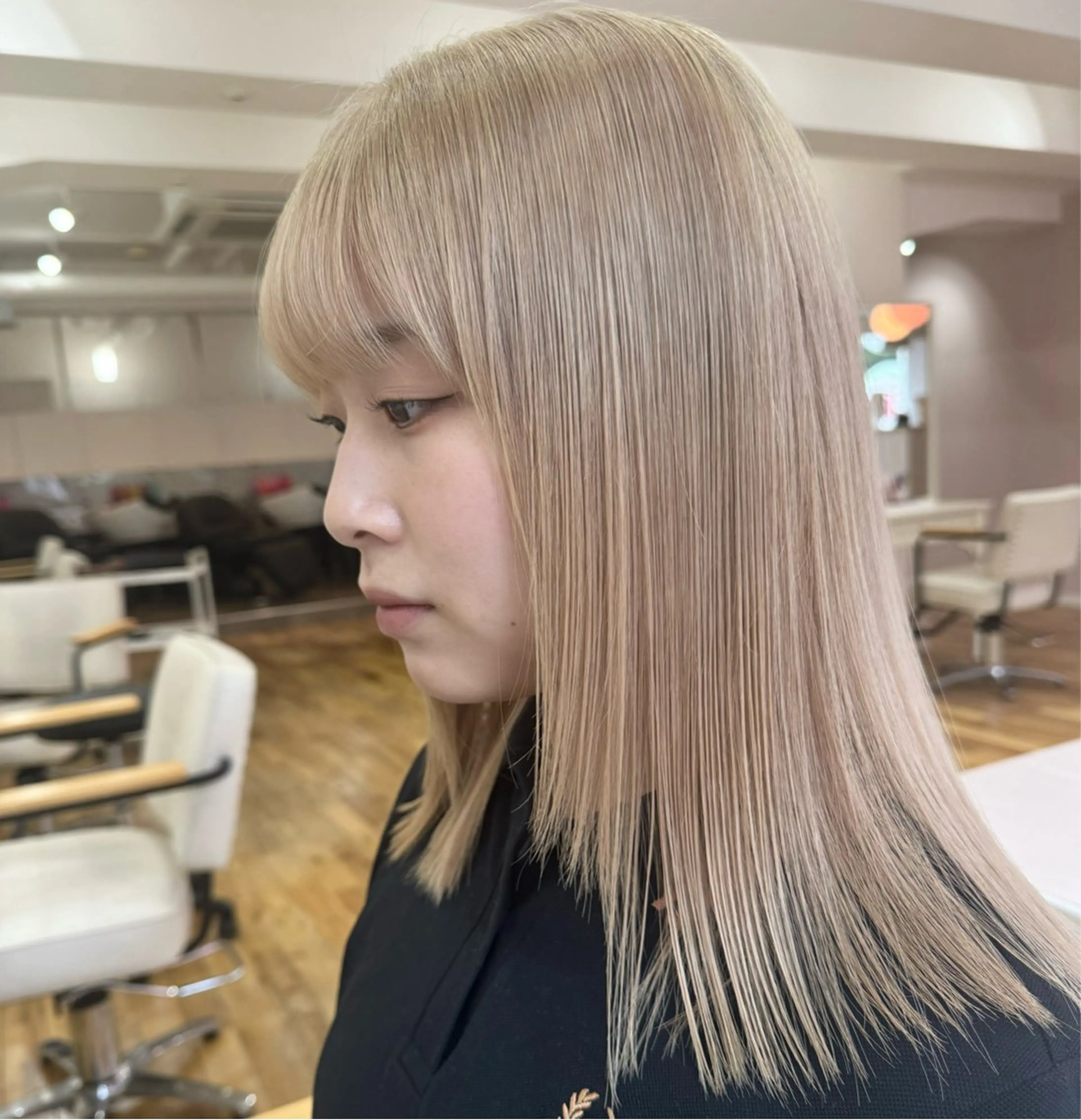 ミディアム カラー カラー特化型美容師 保住のヘアスタイル