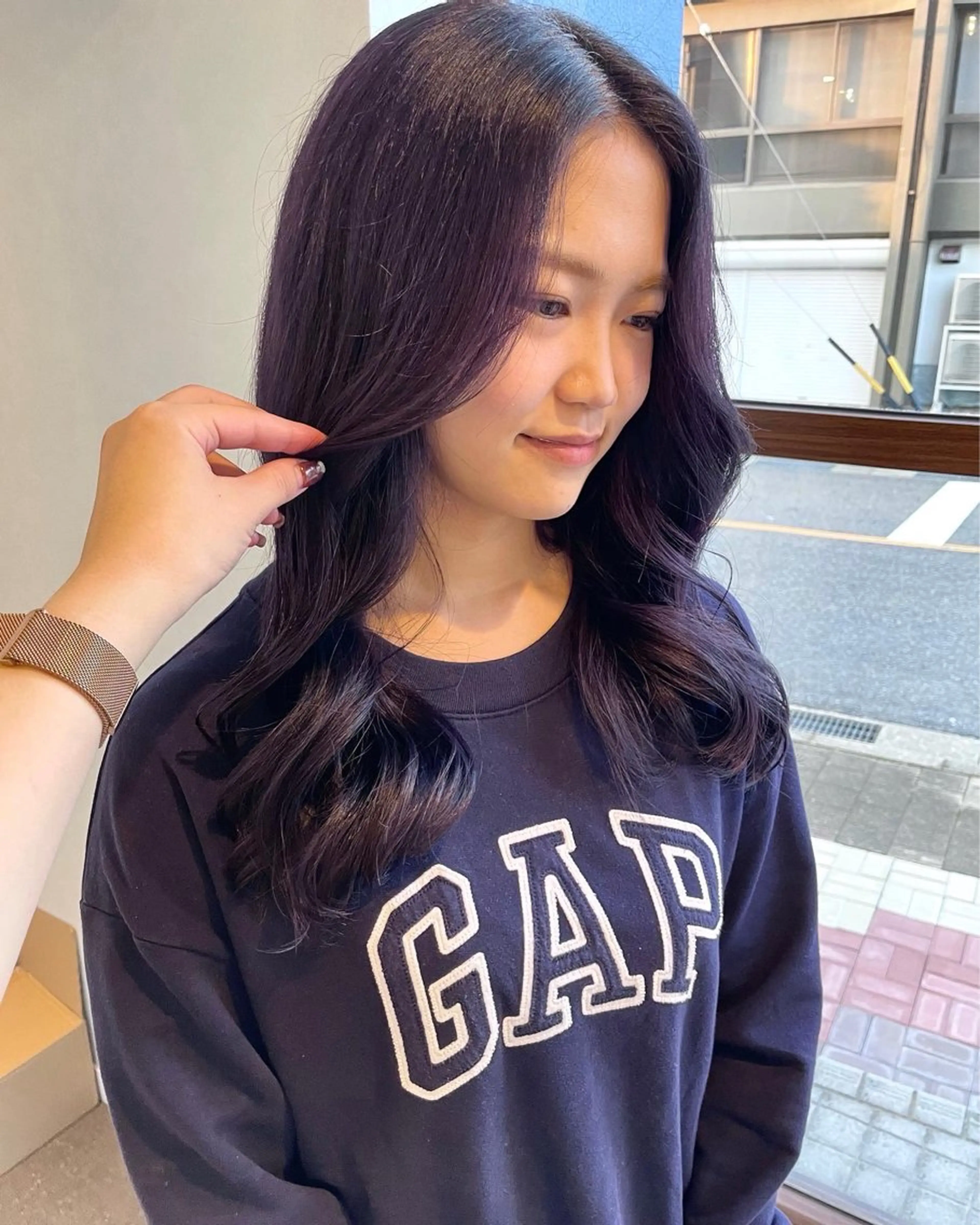 カラー ブリーチ ミツキ/ 透明感カラー/セットのヘアスタイル